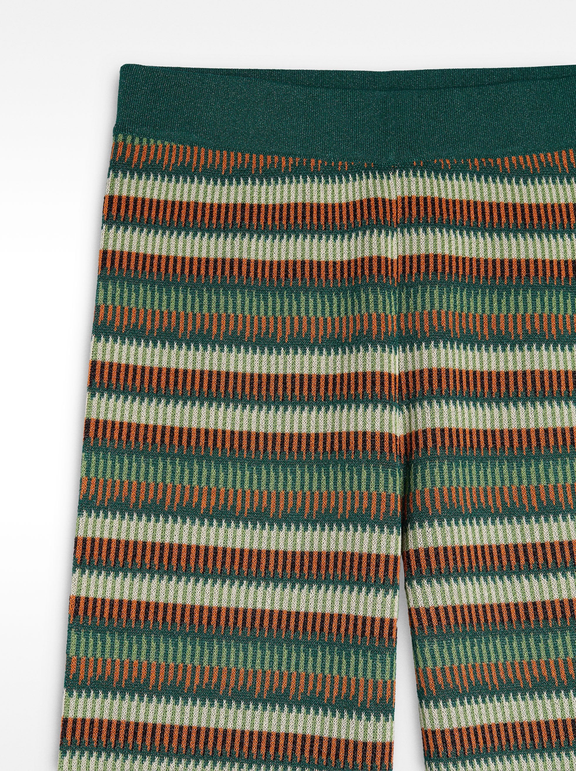Pantalón De Punto Jacquard A Rayas