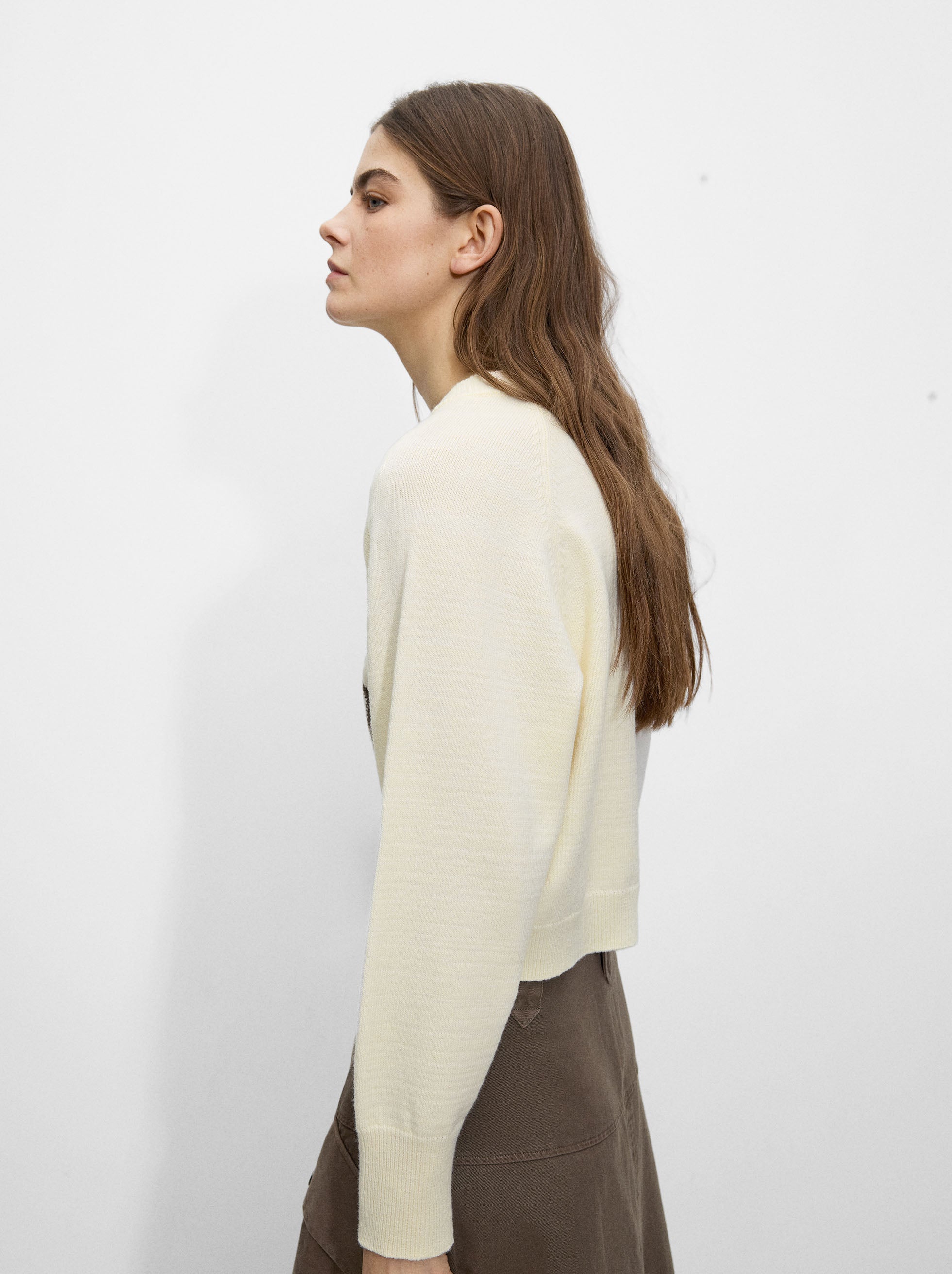 Chompa De Punto Jacquard Cerezas