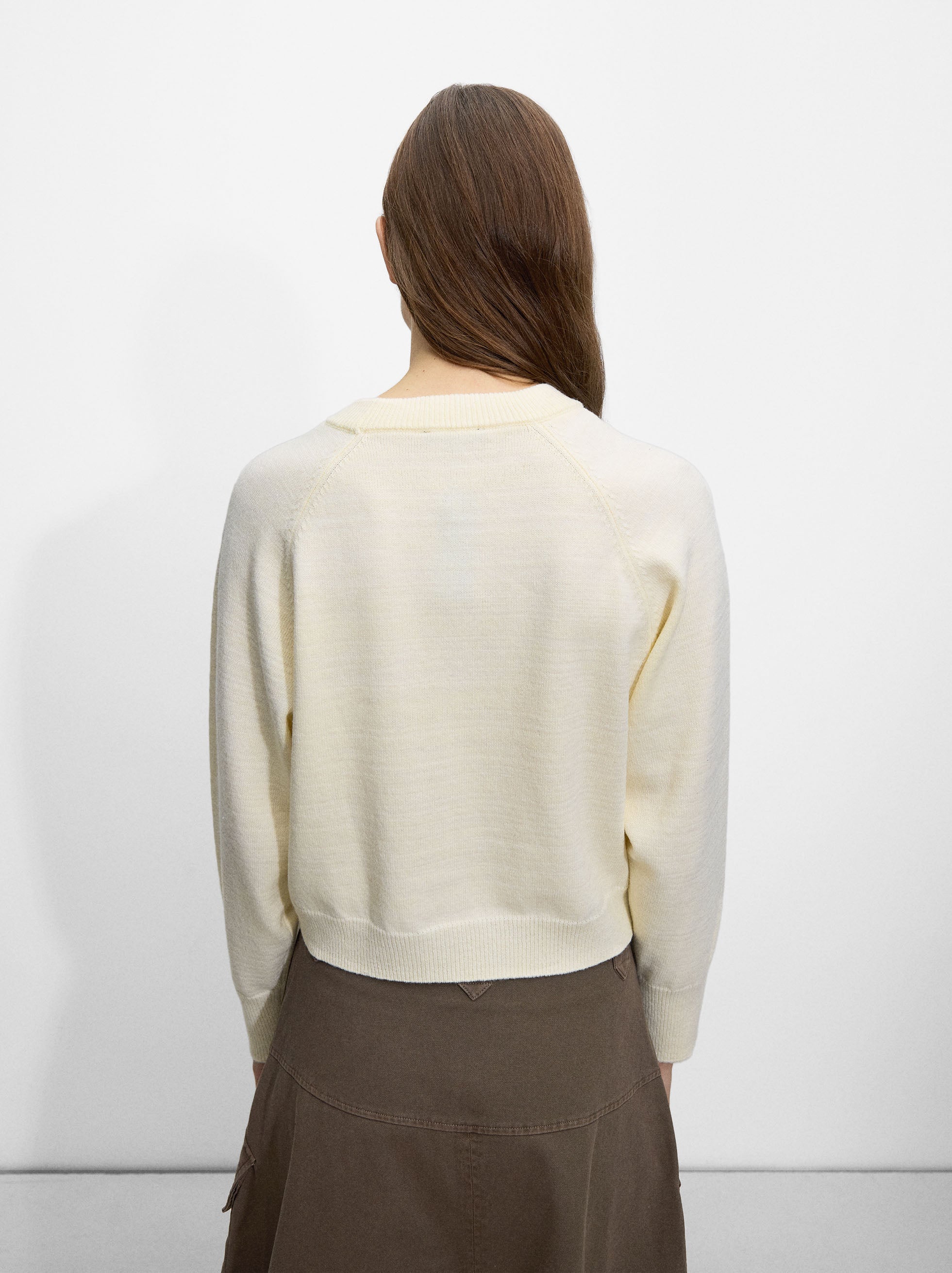 Chompa De Punto Jacquard Cerezas