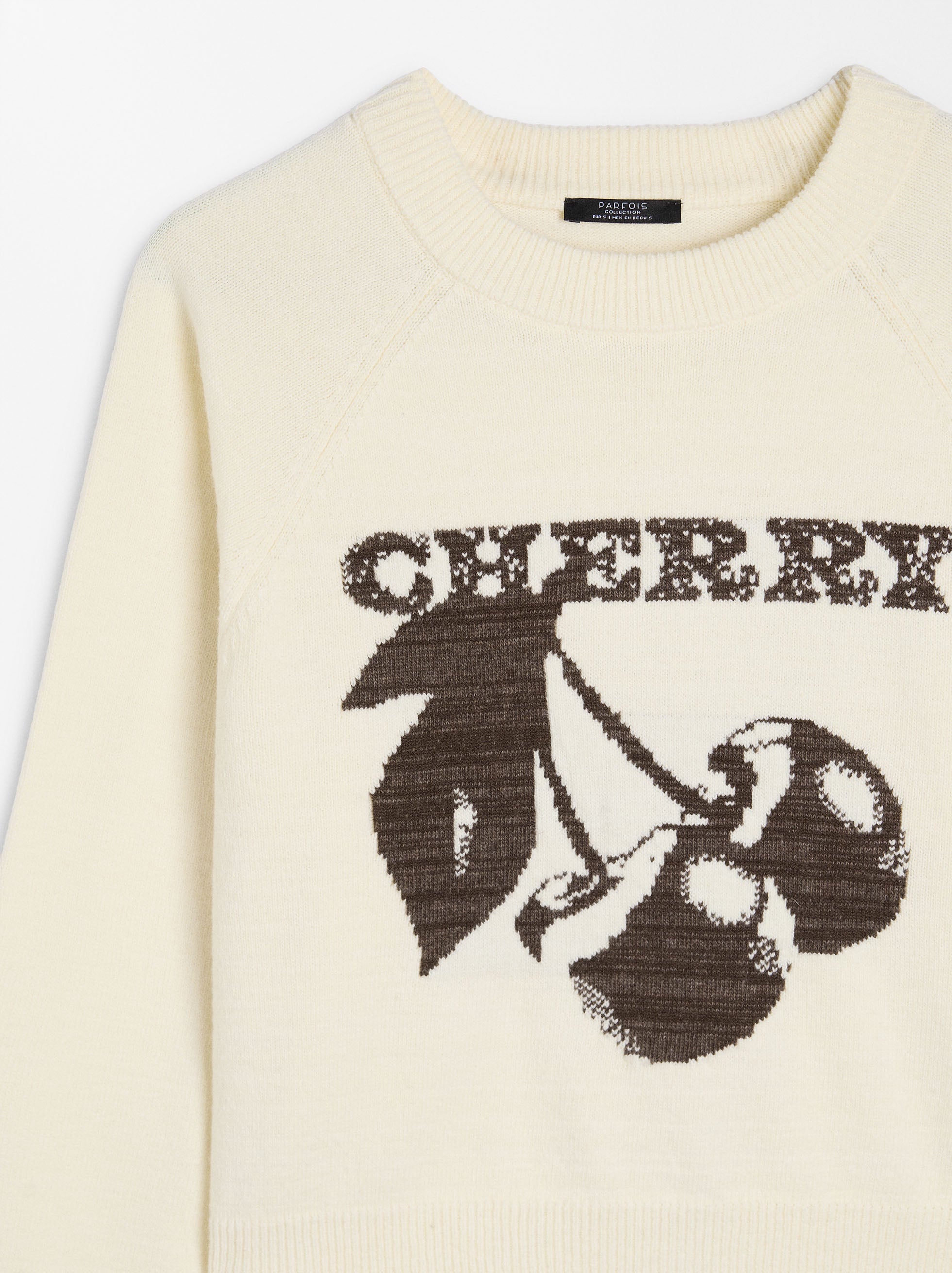 Chompa De Punto Jacquard Cerezas