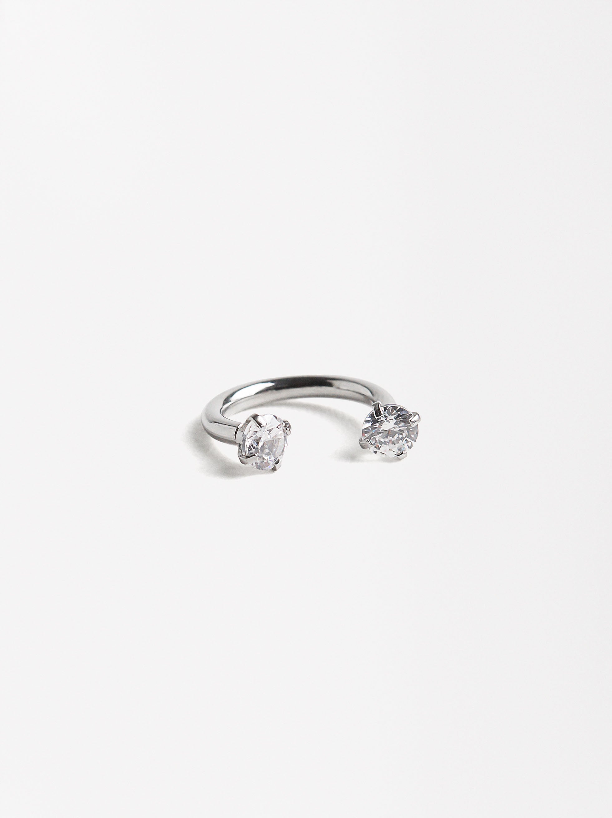 Piercing Herradura Con Circonitas - Acero Inoxidable