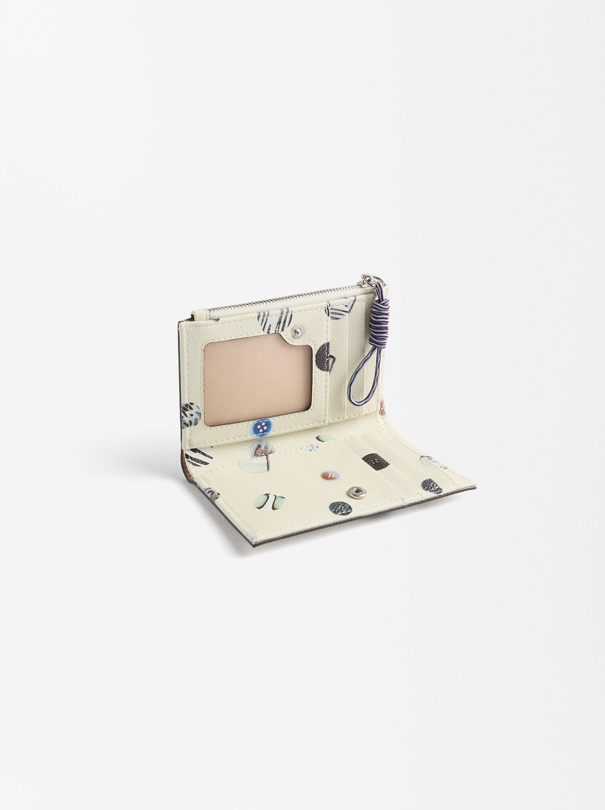 Billetera Básica Estampado Con Textura