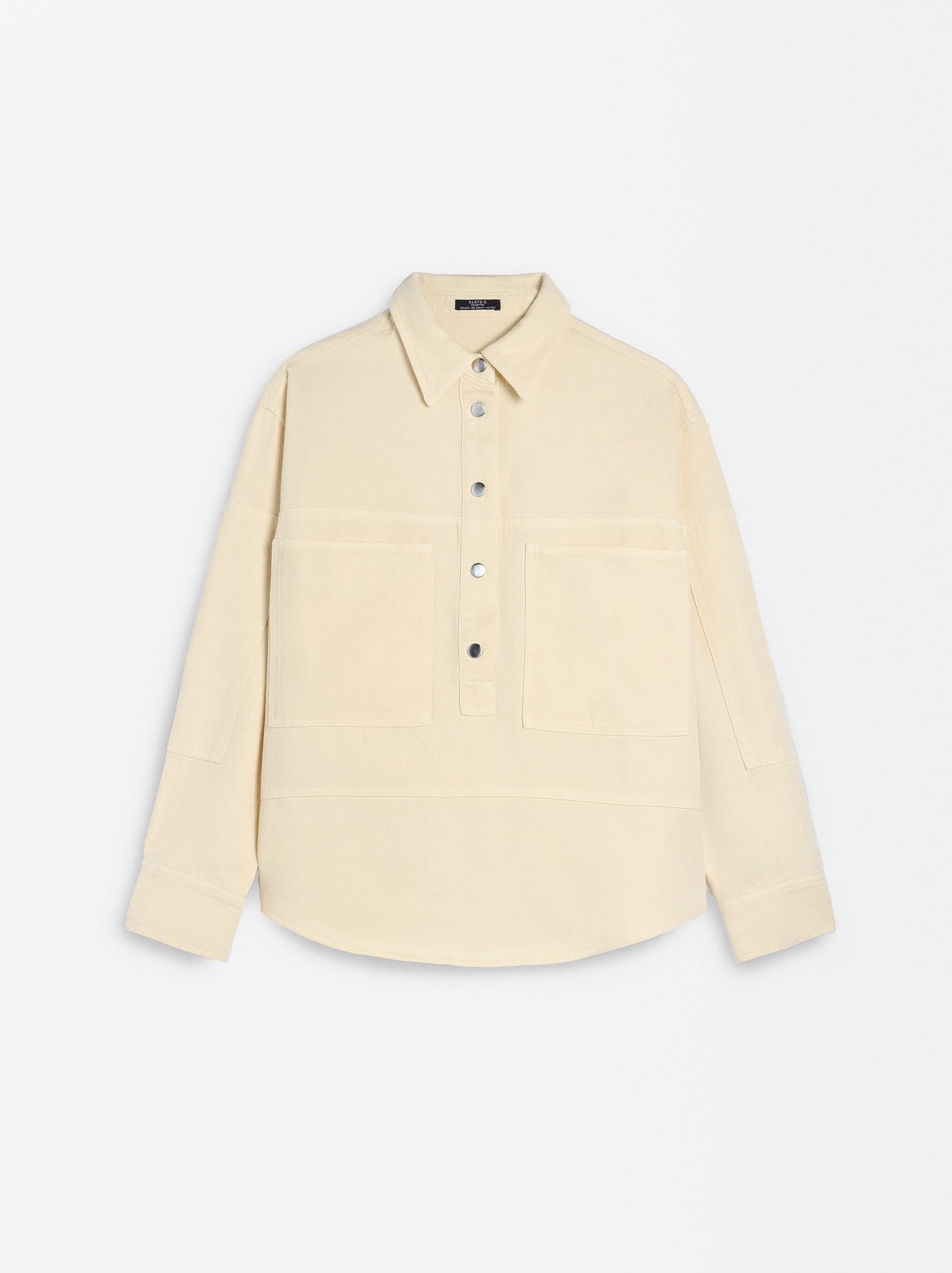 Camisa Denim De Manga Larga