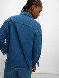 Camisa Denim De Manga Larga