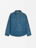Camisa Denim De Manga Larga