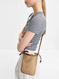 Bolso Tipo Bucket Efecto Rafia