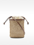 Bolso Tipo Bucket Efecto Rafia