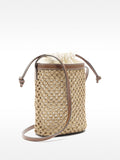 Bolso Tipo Bucket Efecto Rafia