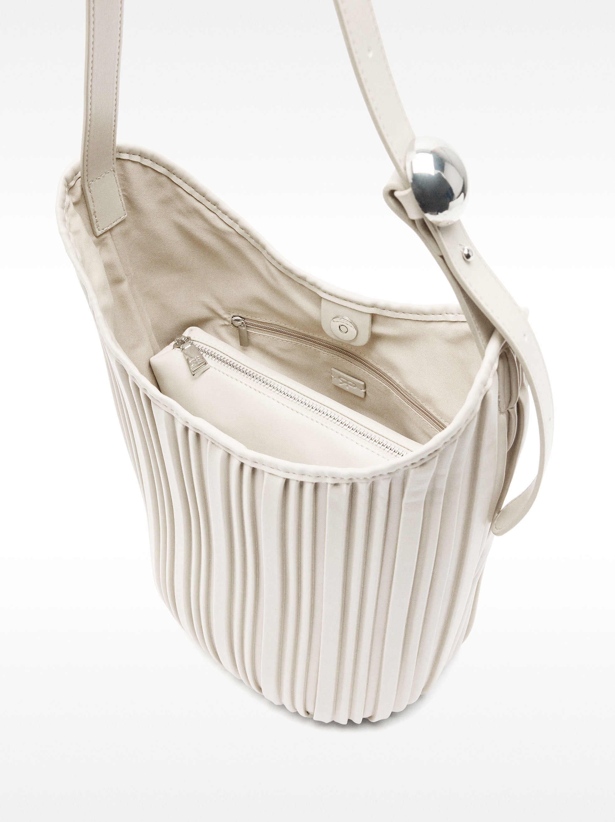 Bolso De Hombro Plisado Con Bolsa Extraíble