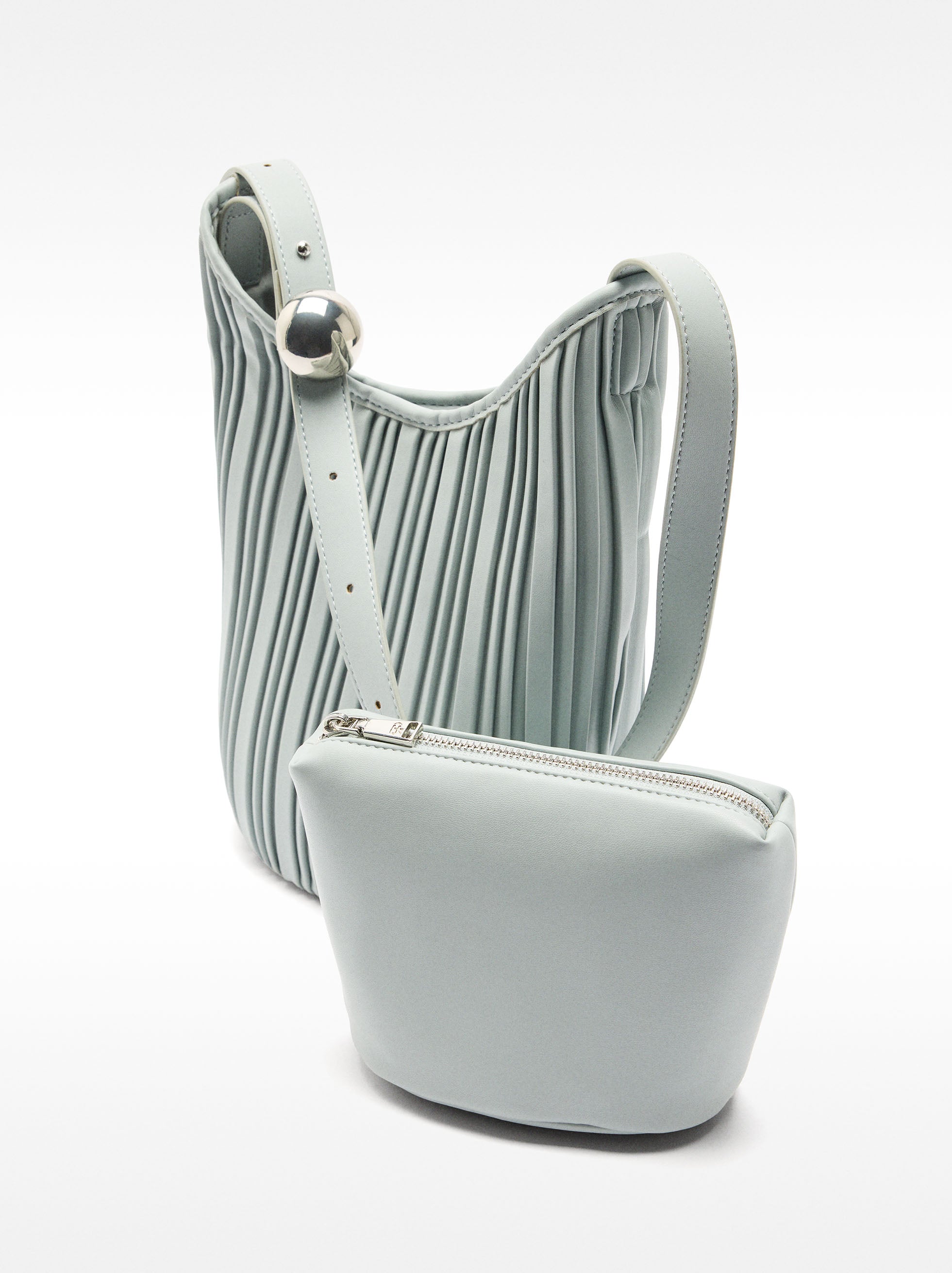 Bolso De Hombro Plisado Con Bolsa Extraíble