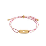 Pulsera Ajustable Placa Corazón - Acero Inoxidable
