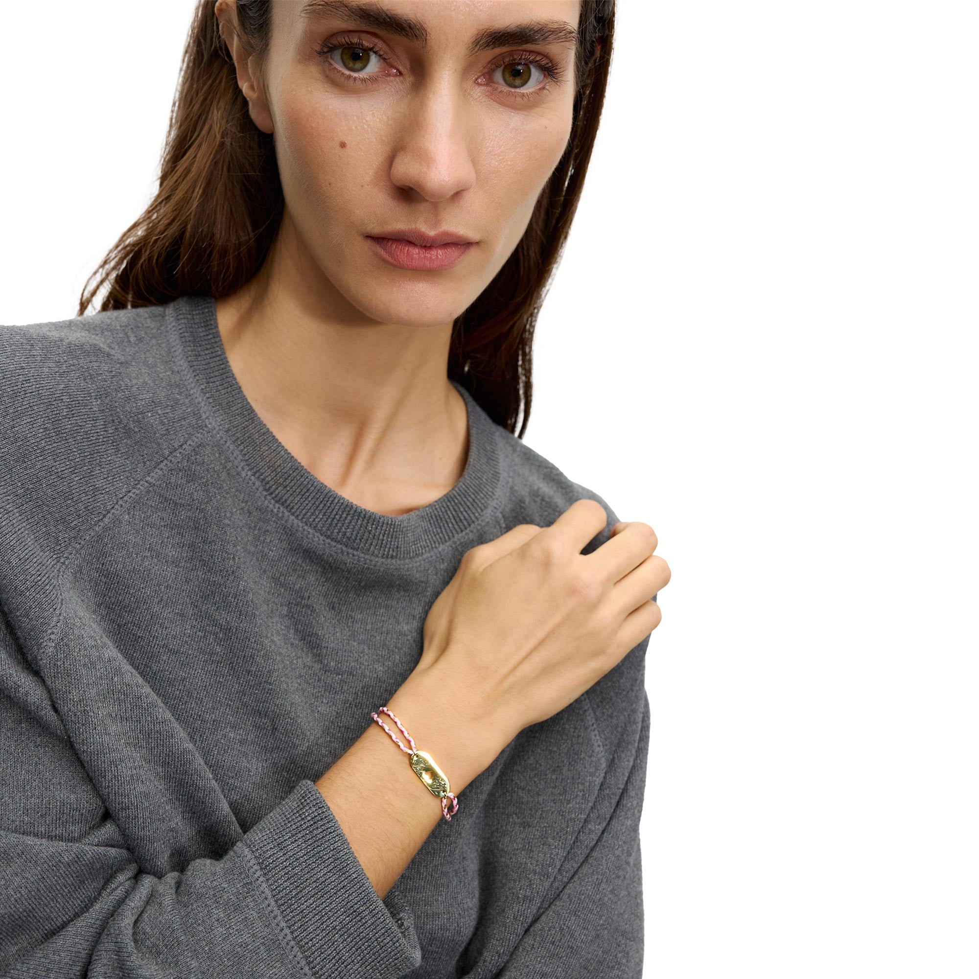 Pulsera Ajustable Placa Corazón - Acero Inoxidable