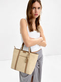 Cartera Tote Efecto Rafia A Rayas