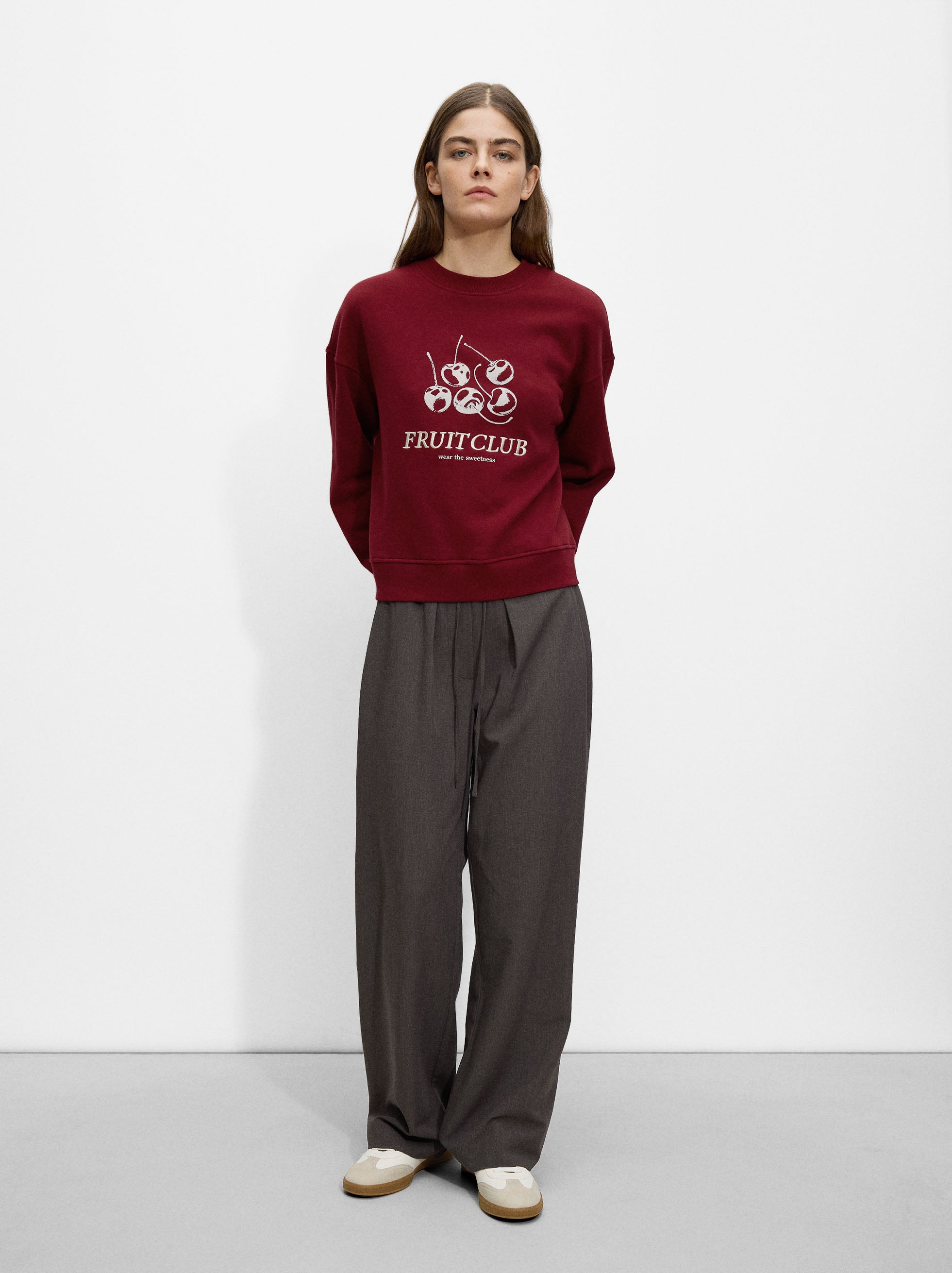 Sudadera Estampado Cerezas