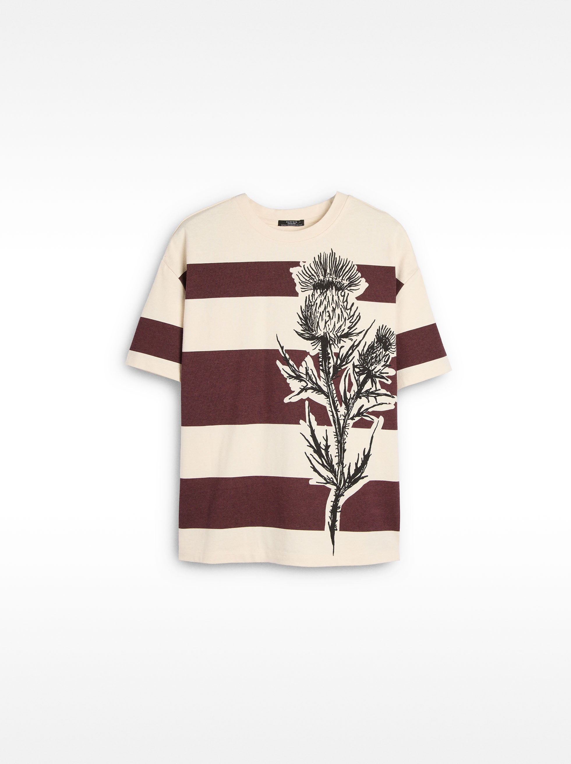 Camiseta De Algodón A Rayas