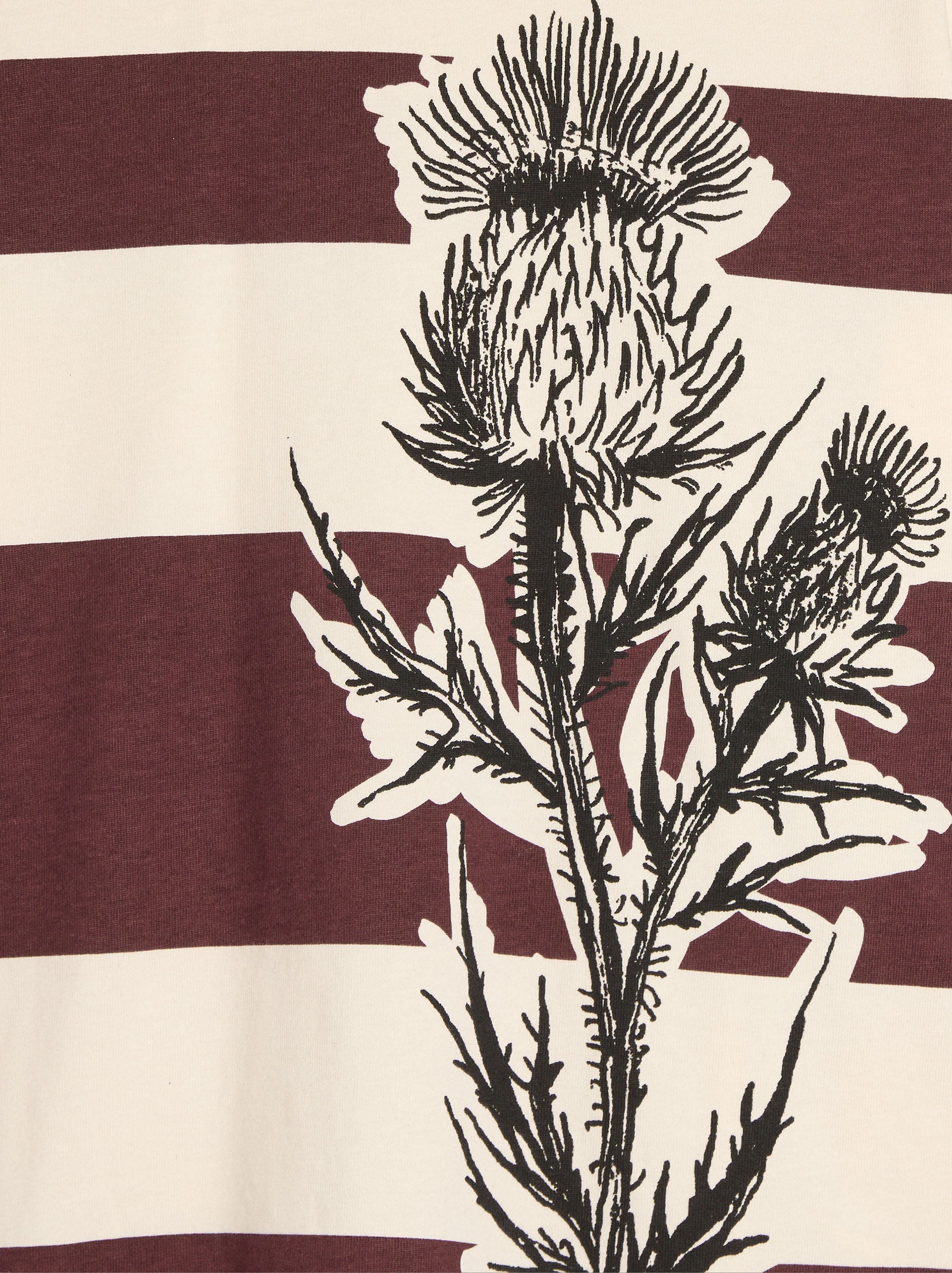 Camiseta De Algodón A Rayas