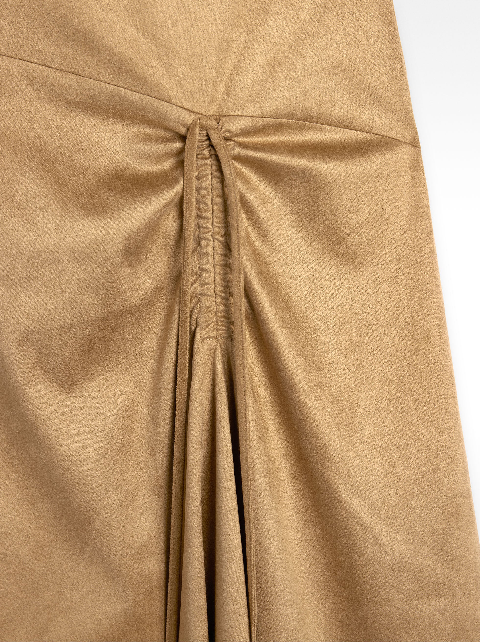 Vestido Con Efecto Ante