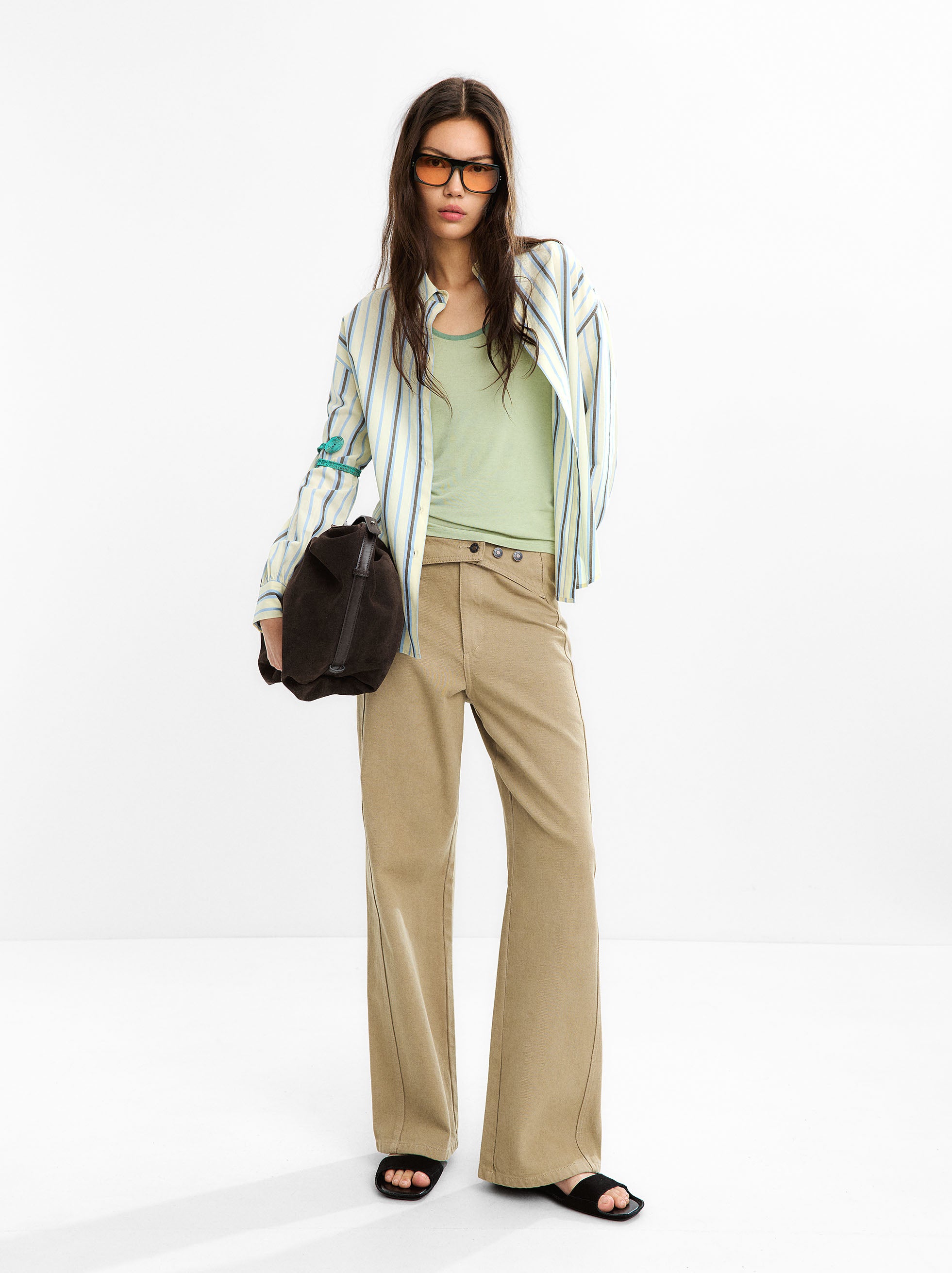 Camisa 100% Algodón A Rayas