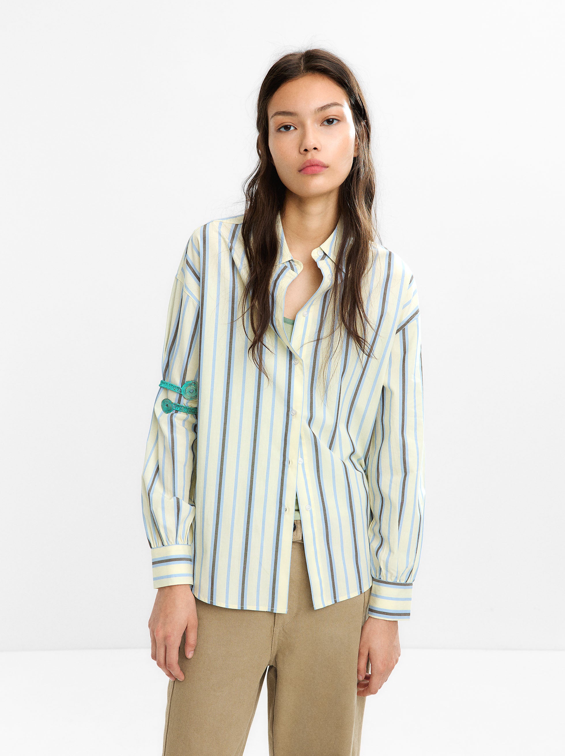 Camisa 100% Algodón A Rayas