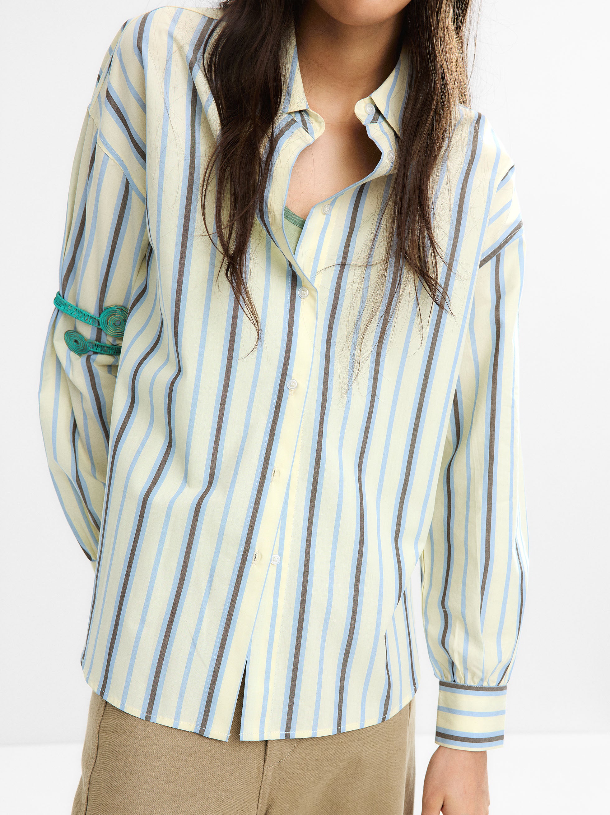 Camisa 100% Algodón A Rayas