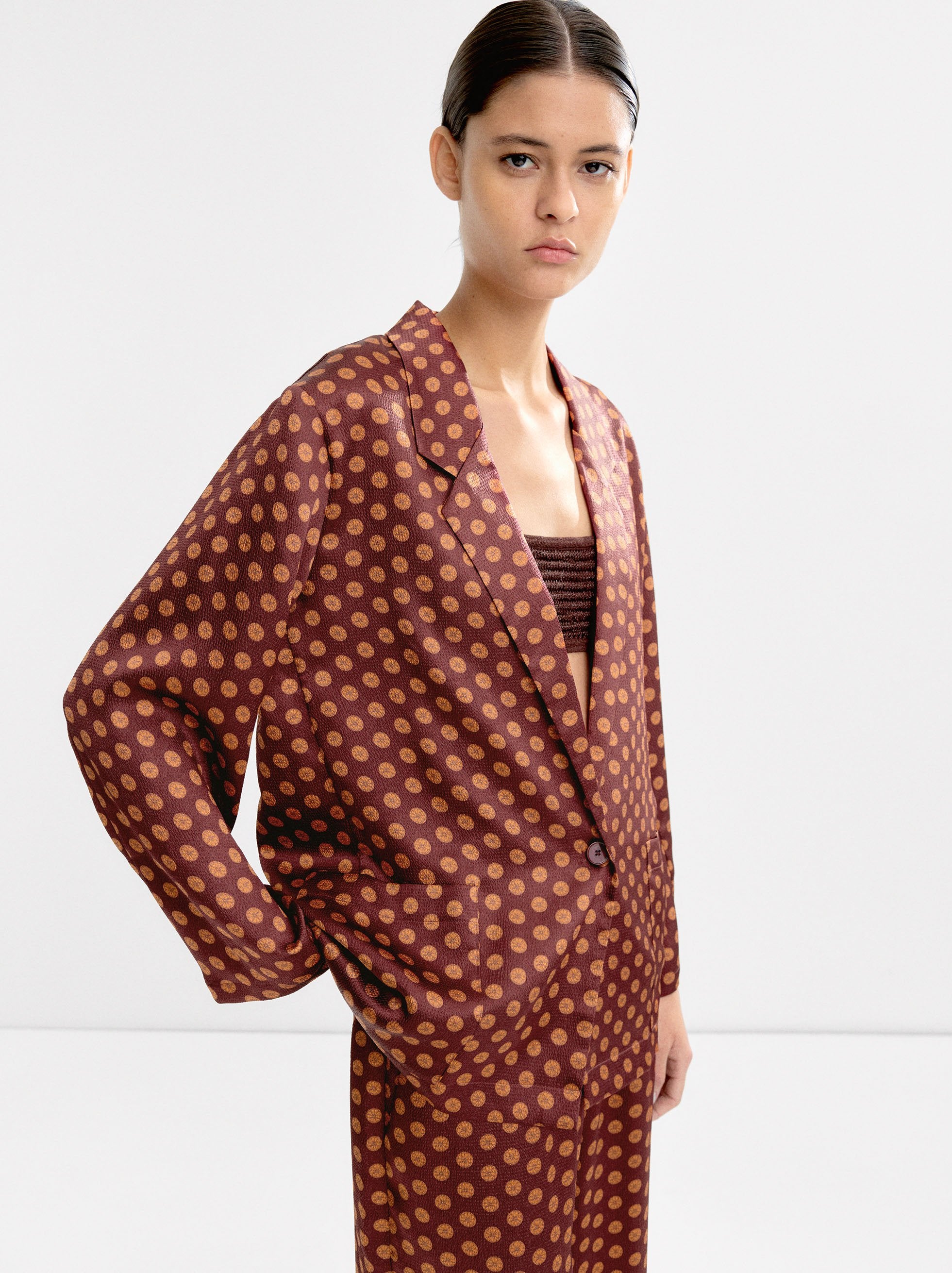 Blazer Estampado Satinado