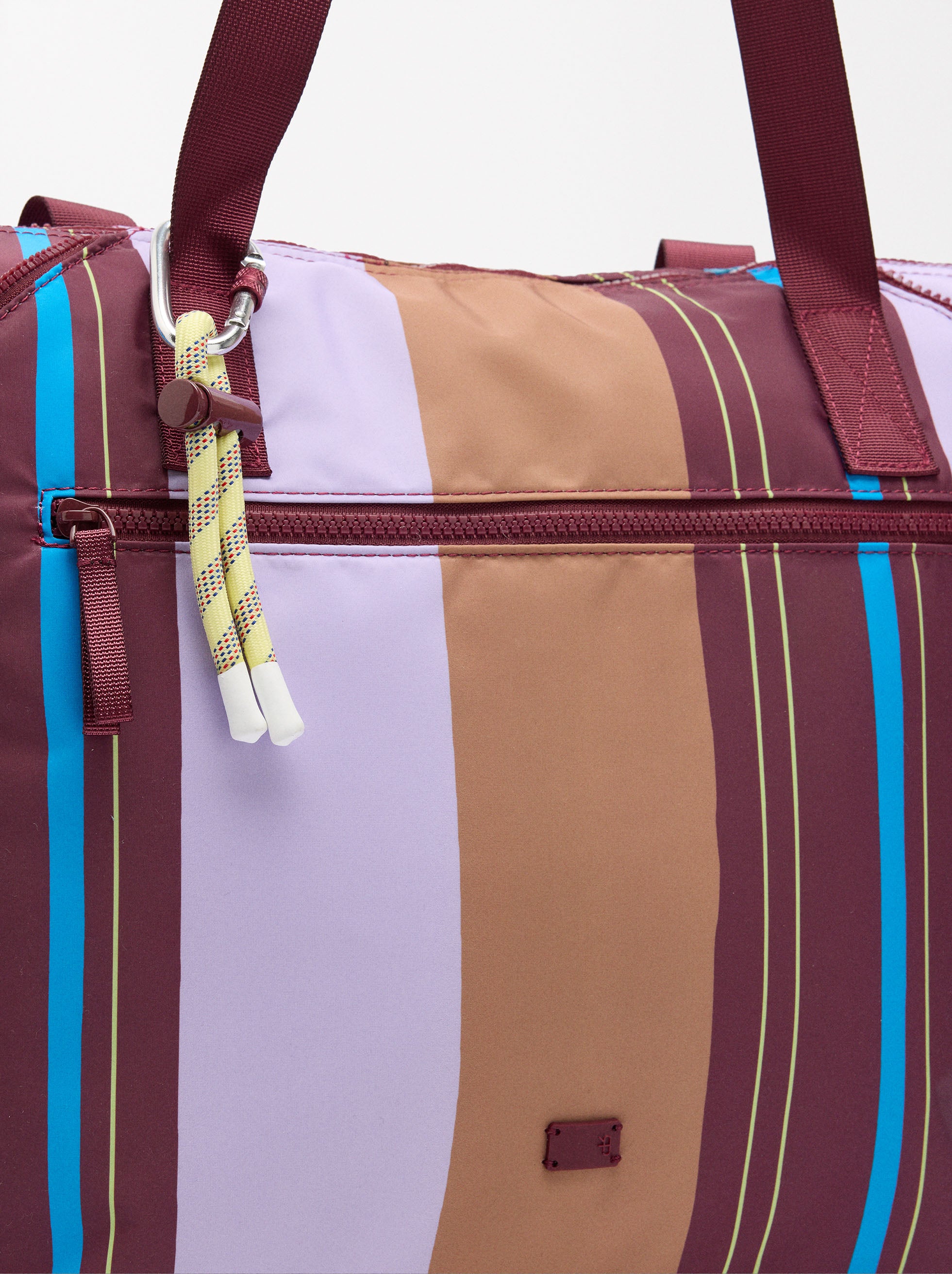 Bolso De Viaje De Nylon Rayas