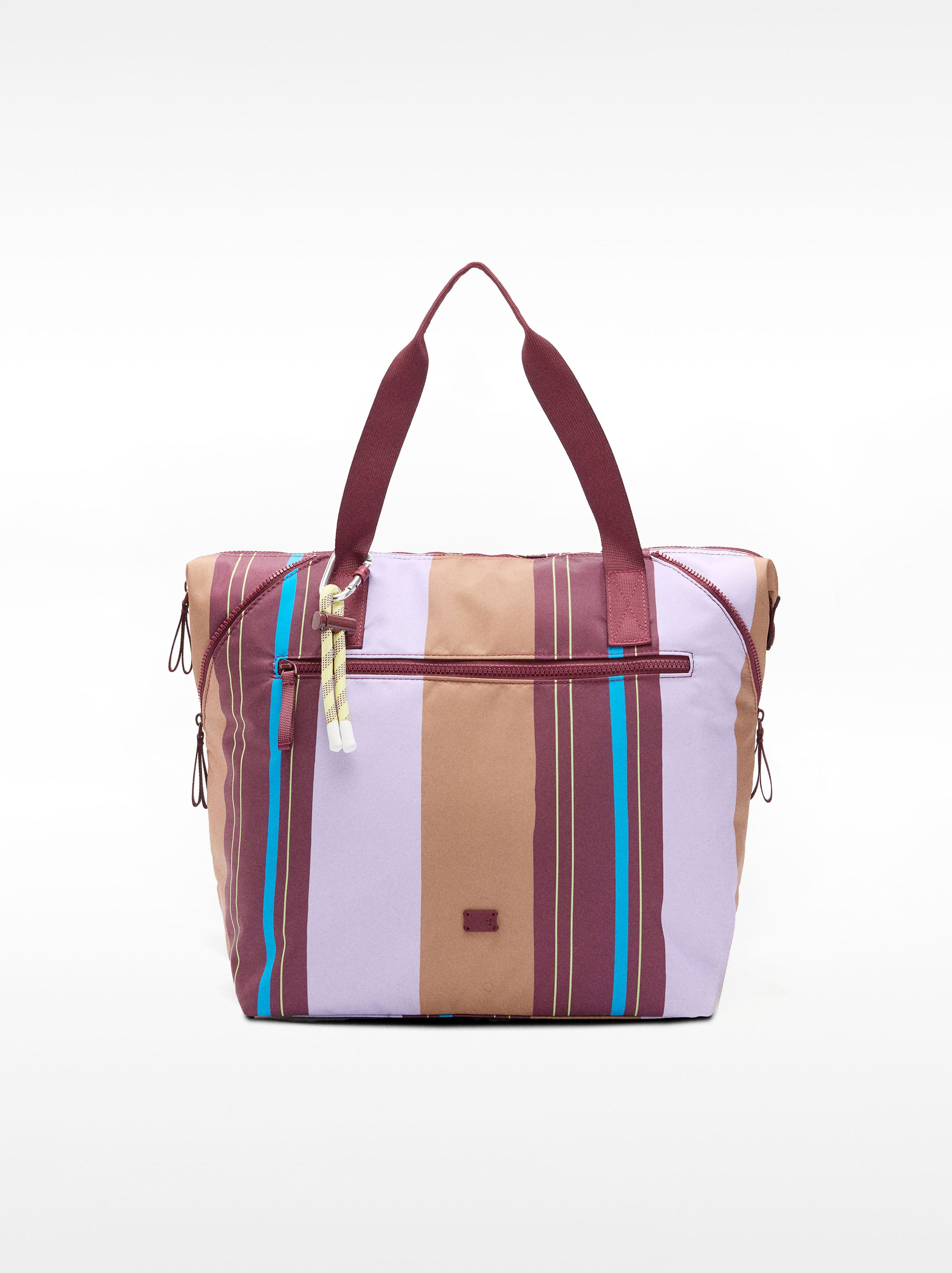 Bolso De Viaje De Nylon Rayas