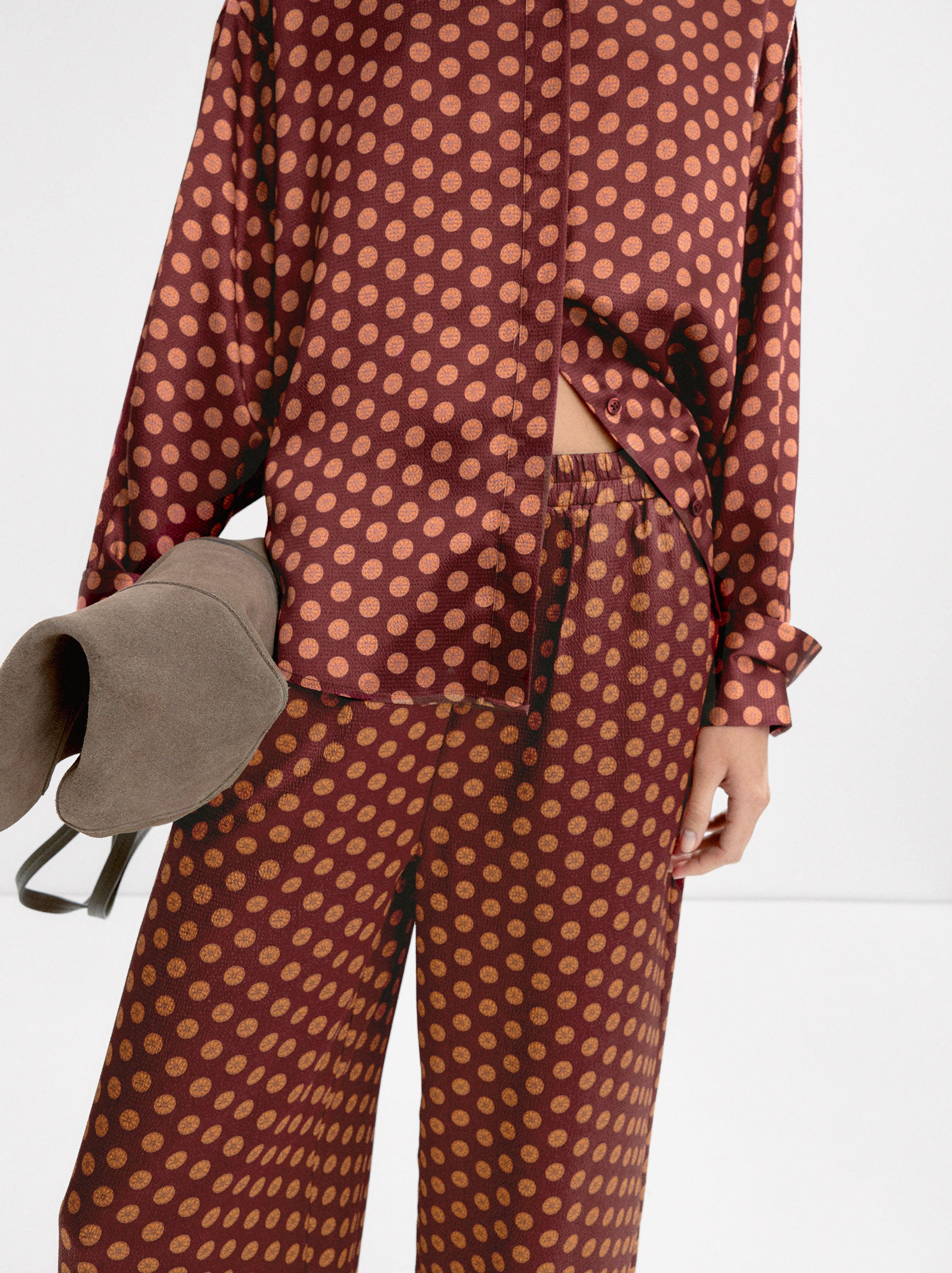 Camisa Estampada Satinada