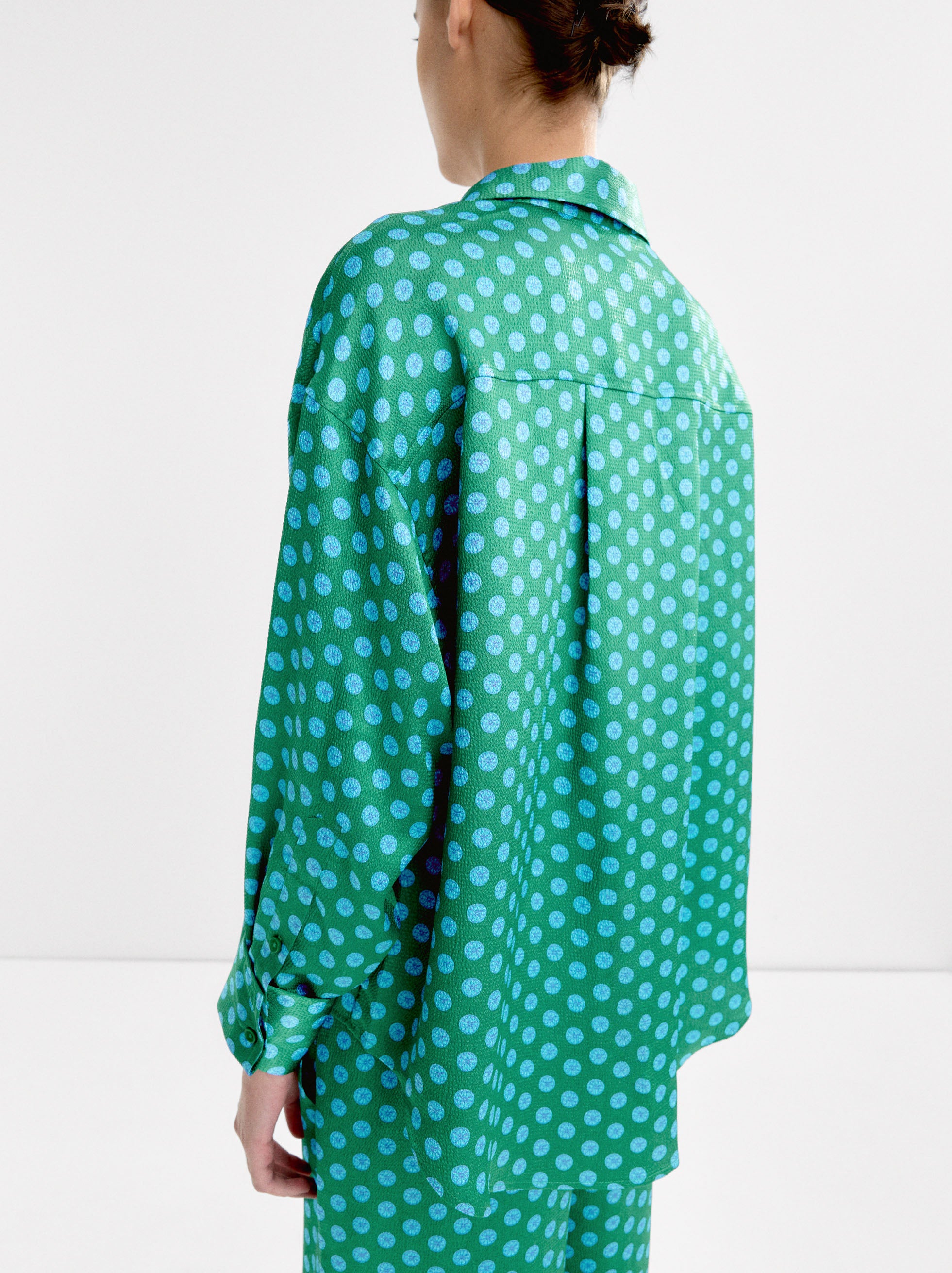 Camisa Estampada Satinada