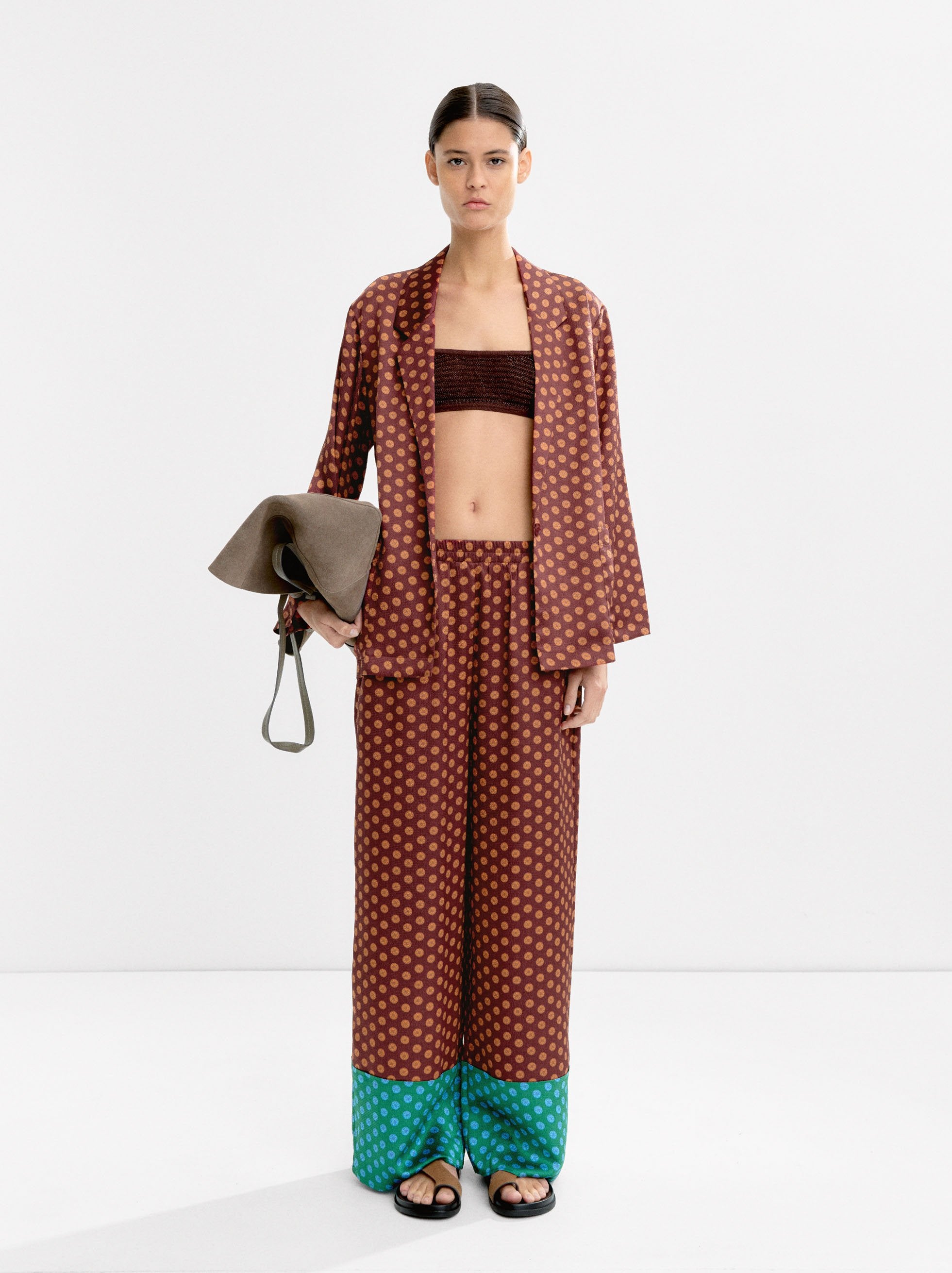 Pantalón Estampado Satinado