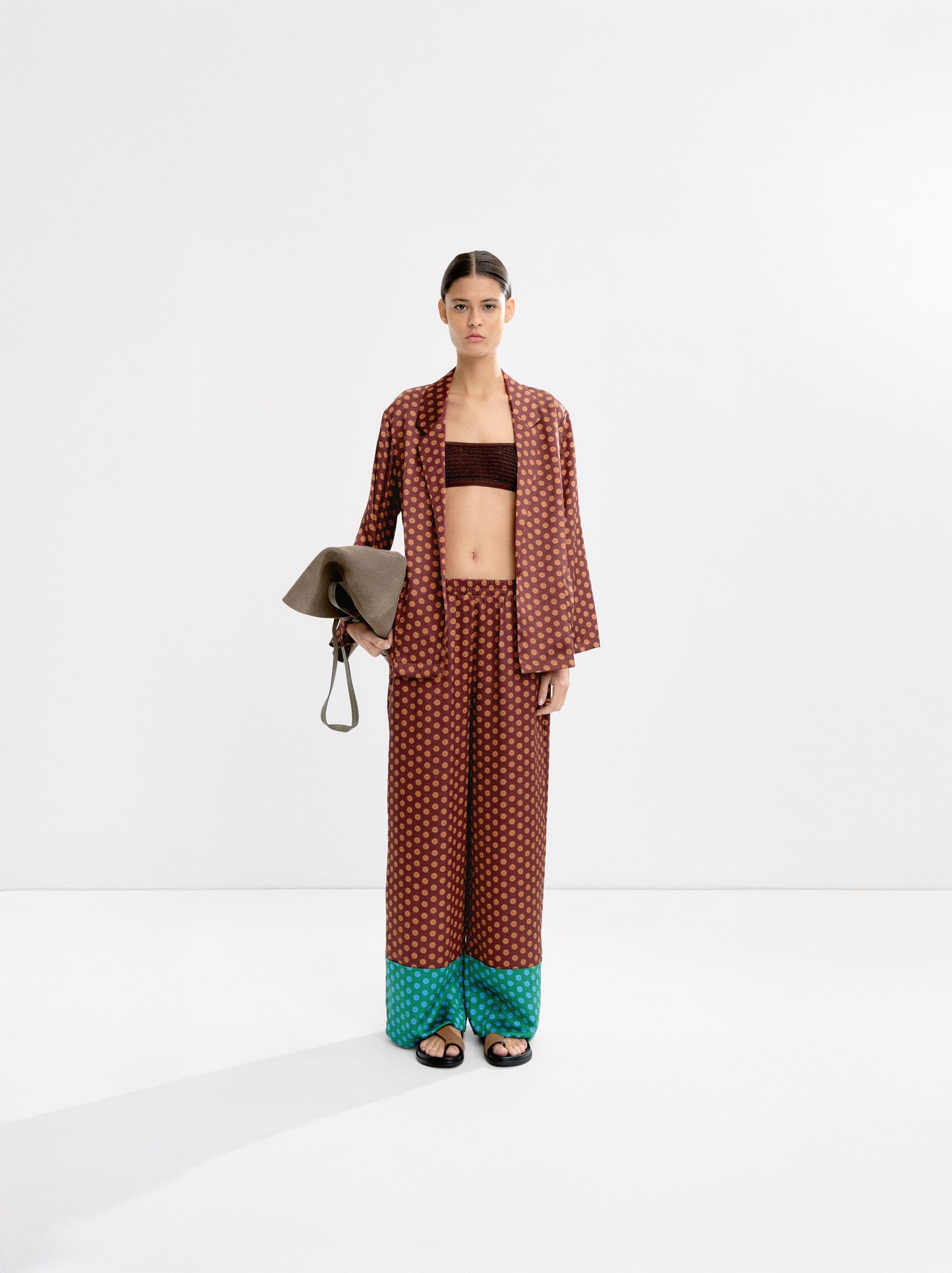 Pantalón Estampado Satinado