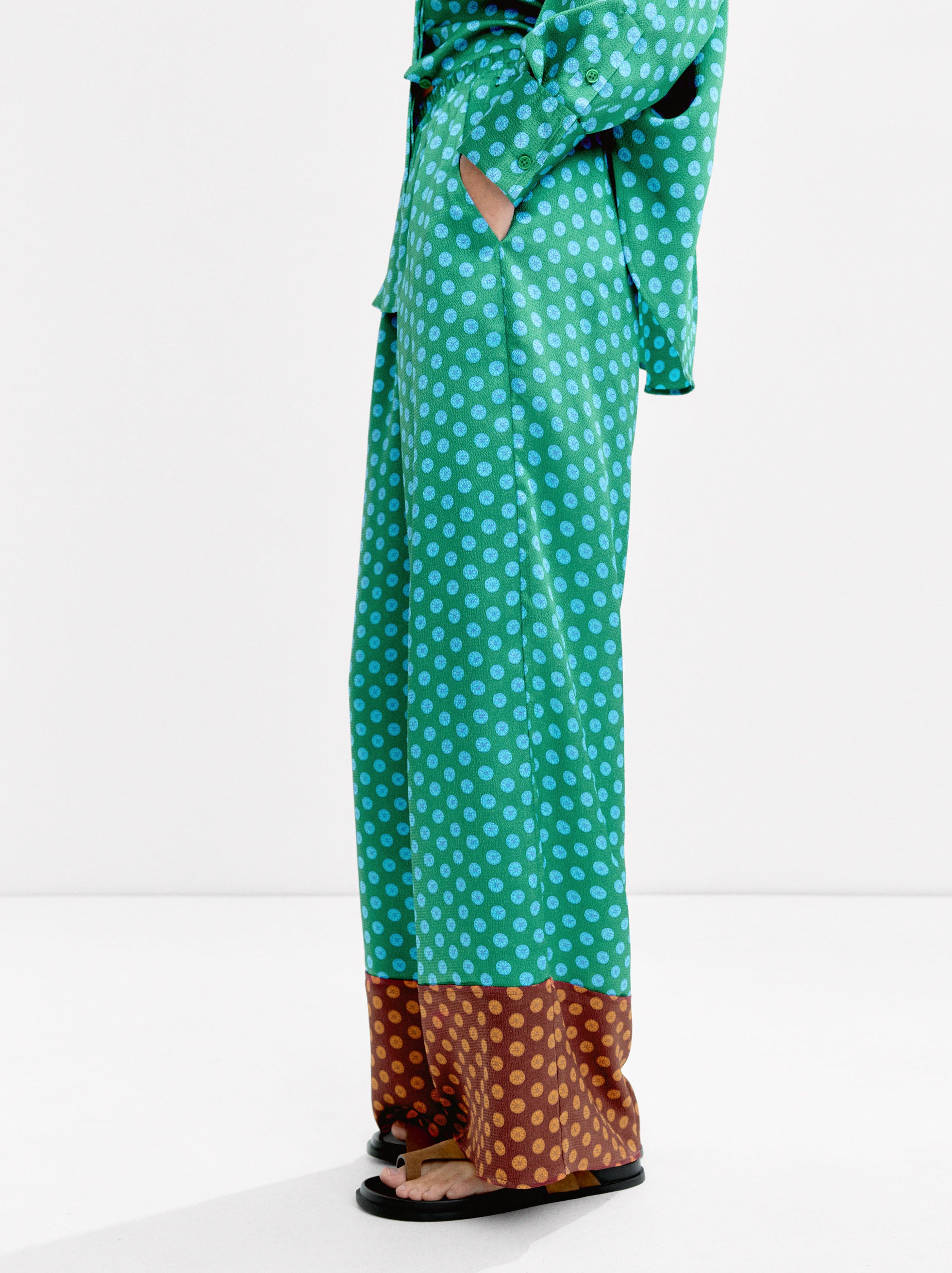 Pantalón Estampado Satinado