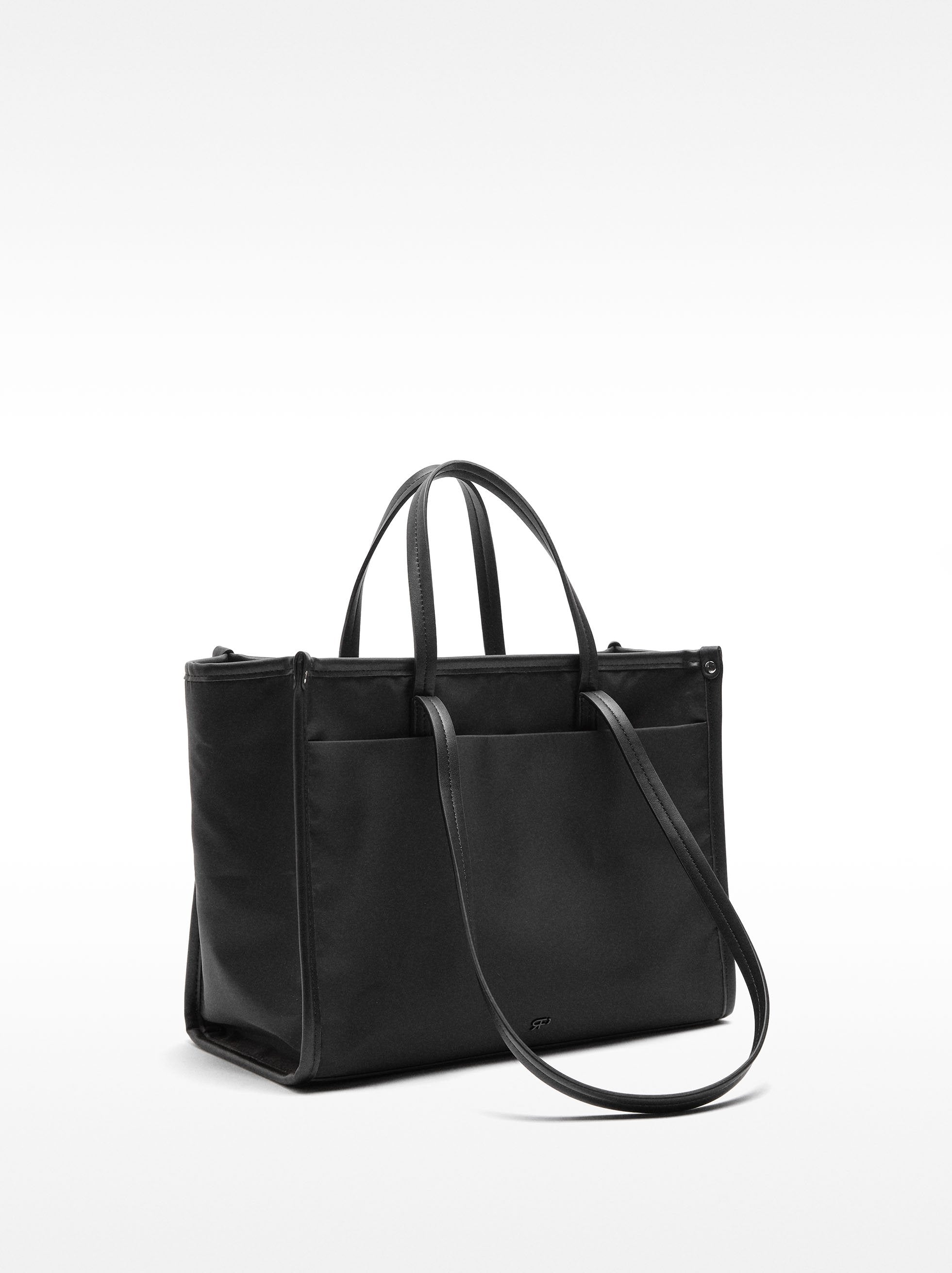 Bolsa Shopper De Nylon Con Colgante