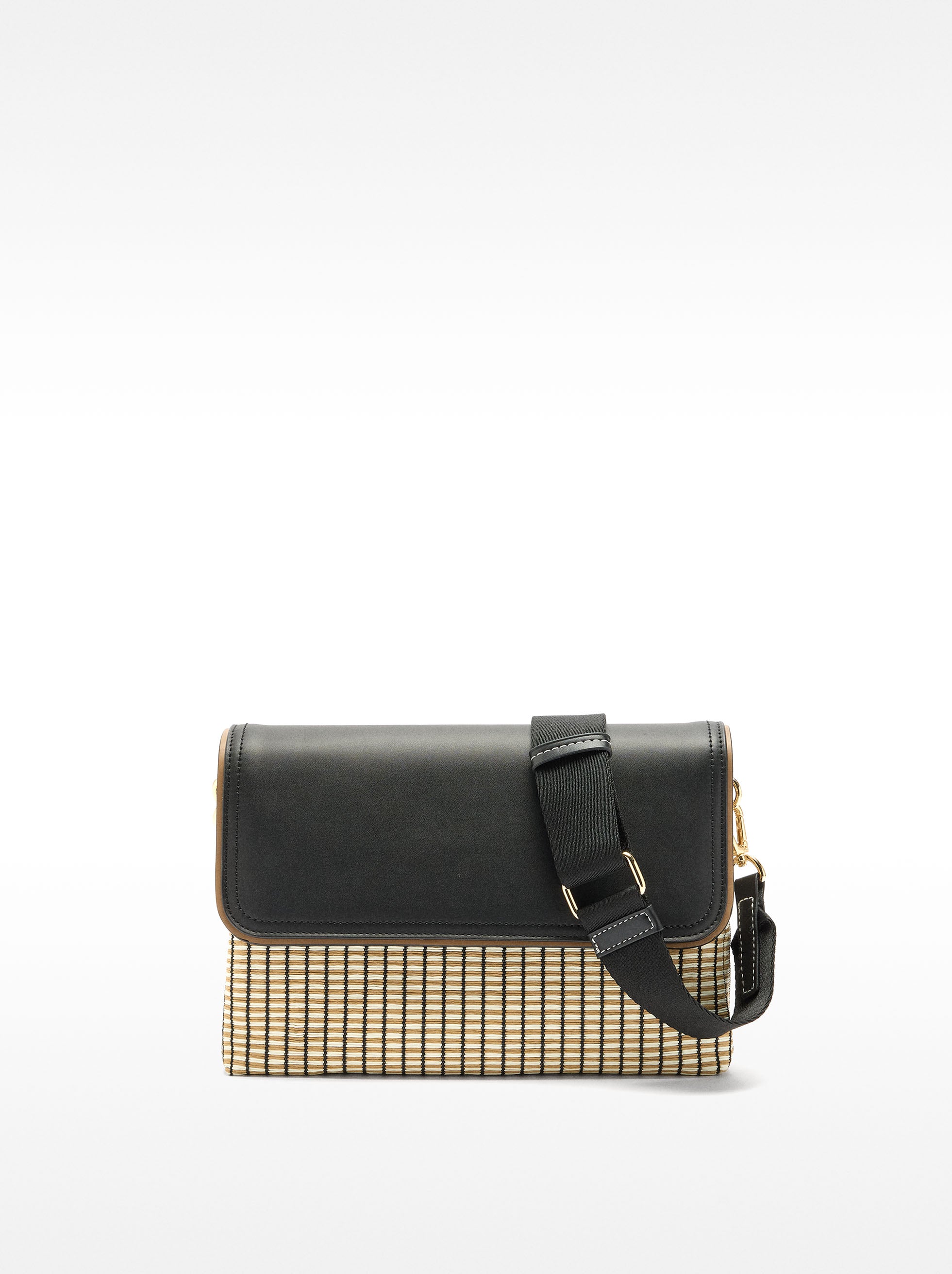 Cartera Bandolera Efecto Rafia A Rayas