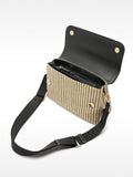 Cartera Bandolera Efecto Rafia A Rayas