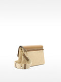 Cartera Bandolera Efecto Rafia A Rayas