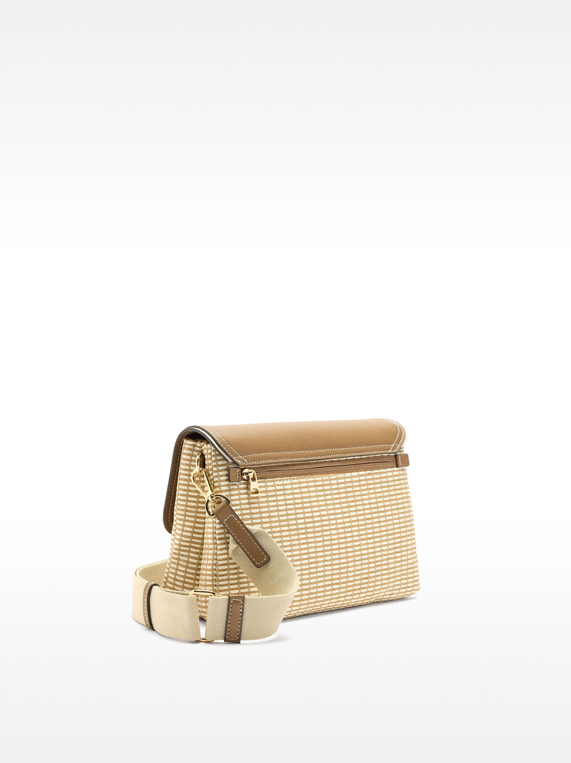Cartera Bandolera Efecto Rafia A Rayas