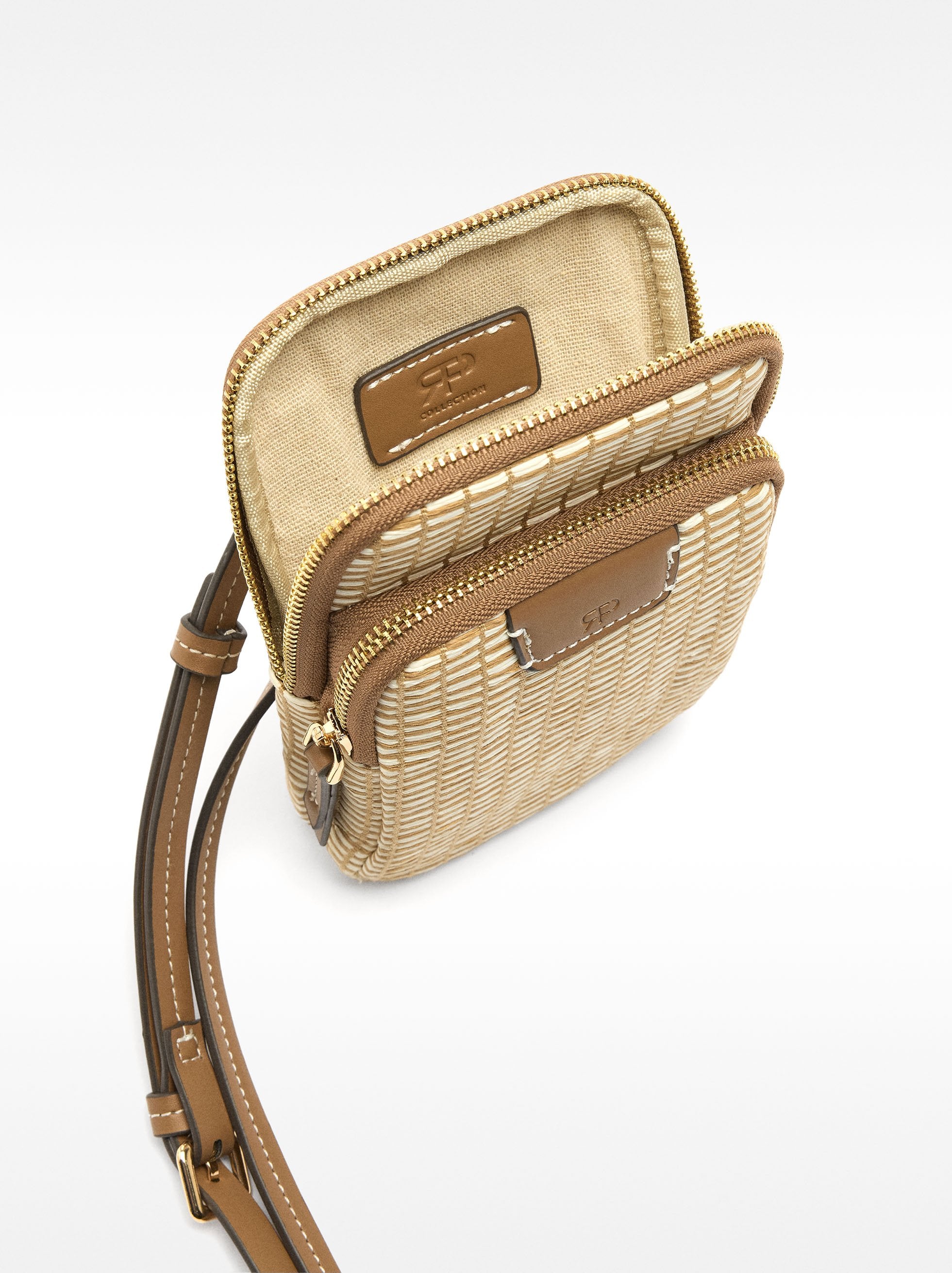 Cartera Para Móvil Efecto Rafia