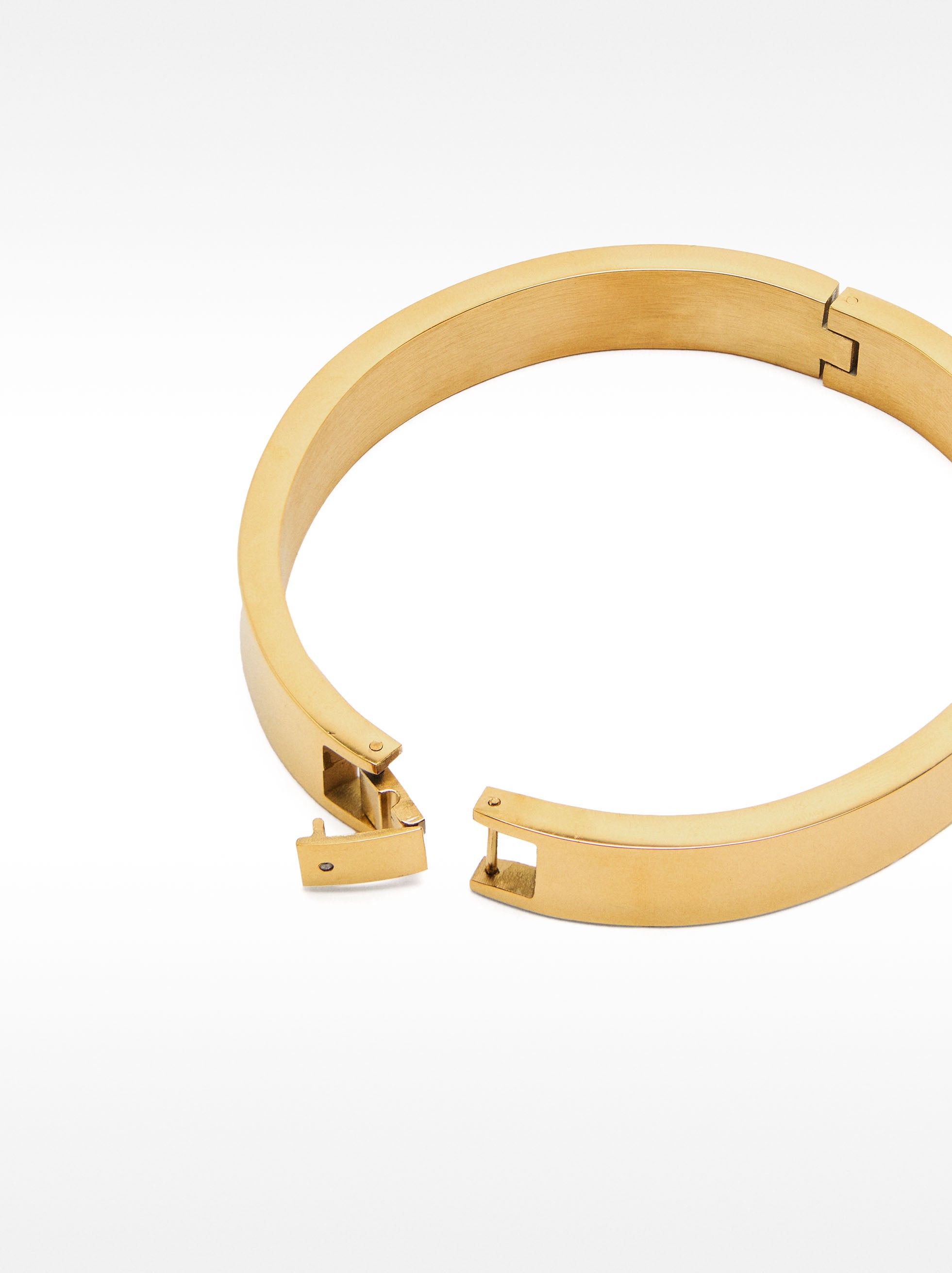 Pulsera Rígida Dorada - Acero Inoxidable