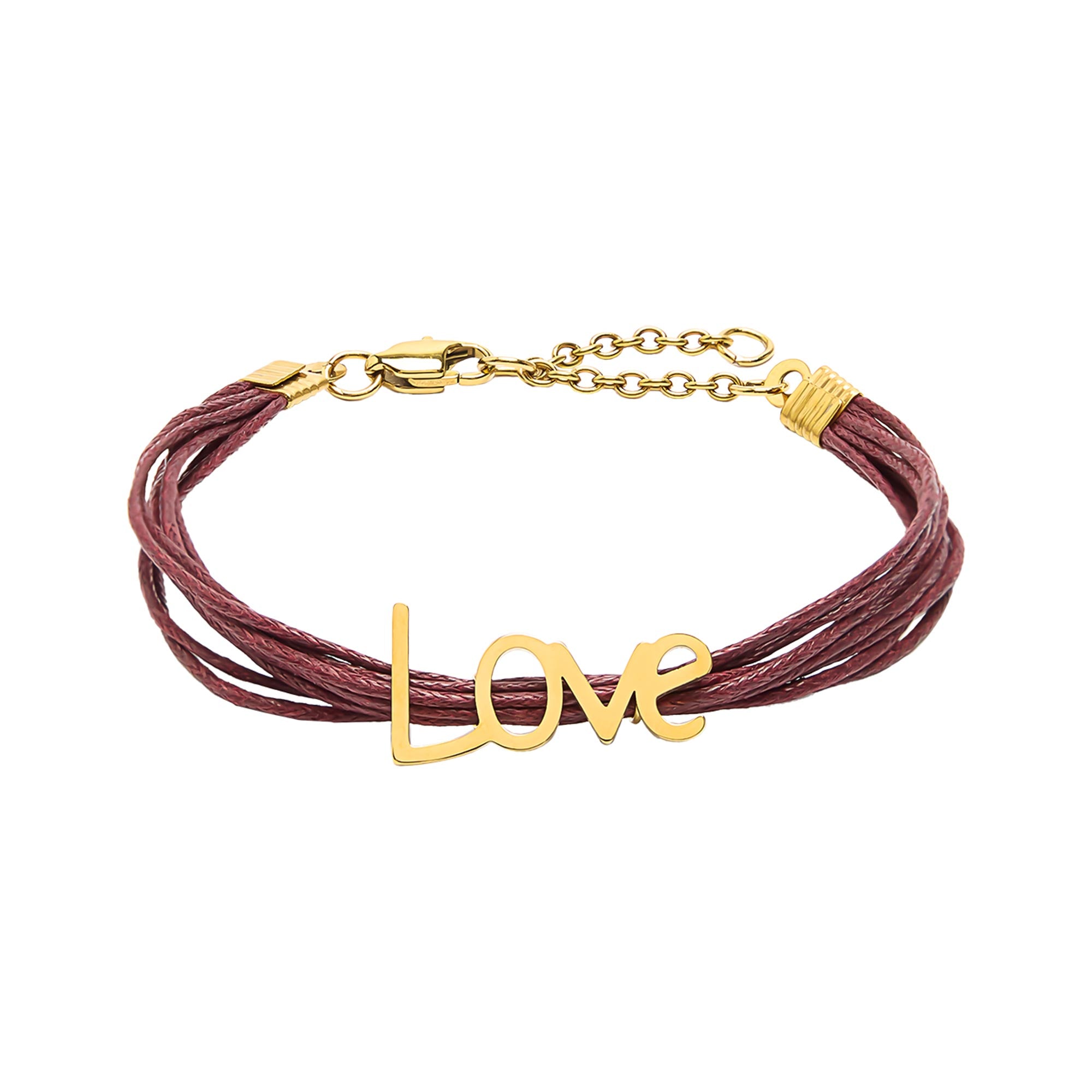 Pulseras Con Cordones Love - Acero Inoxidable