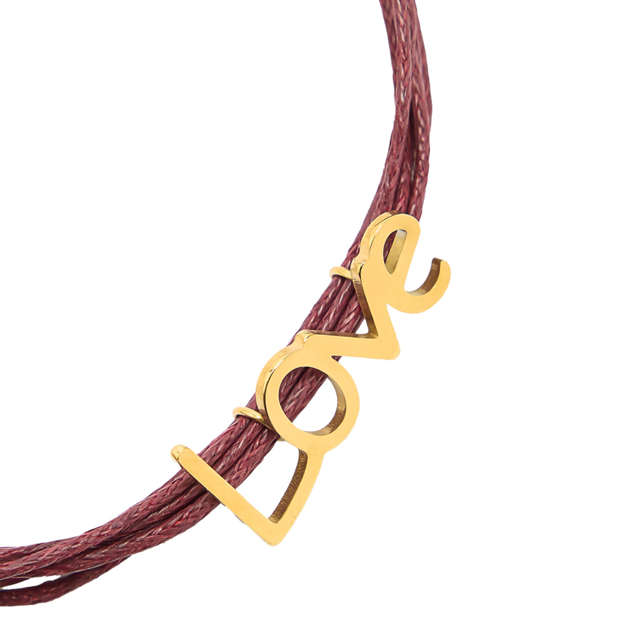Pulseras Con Cordones Love - Acero Inoxidable