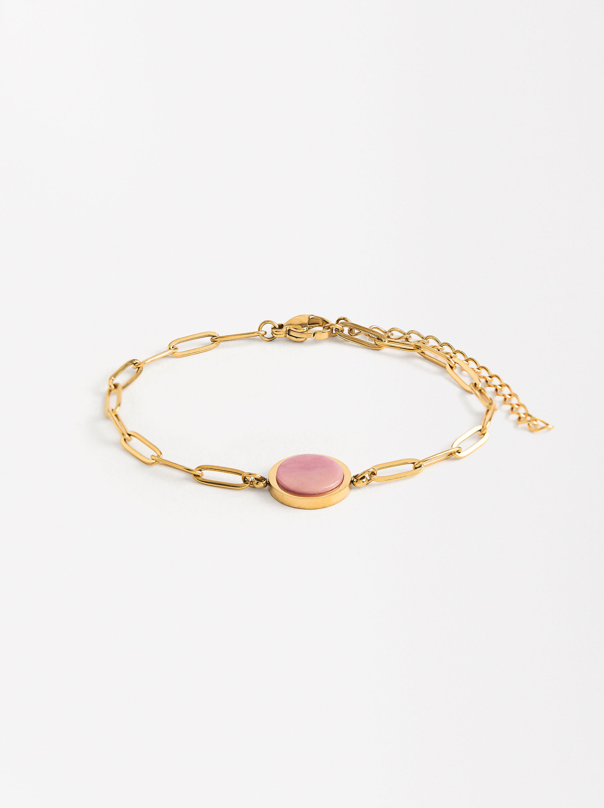 Pulsera Medalla Corazón - Acero Inoxidable