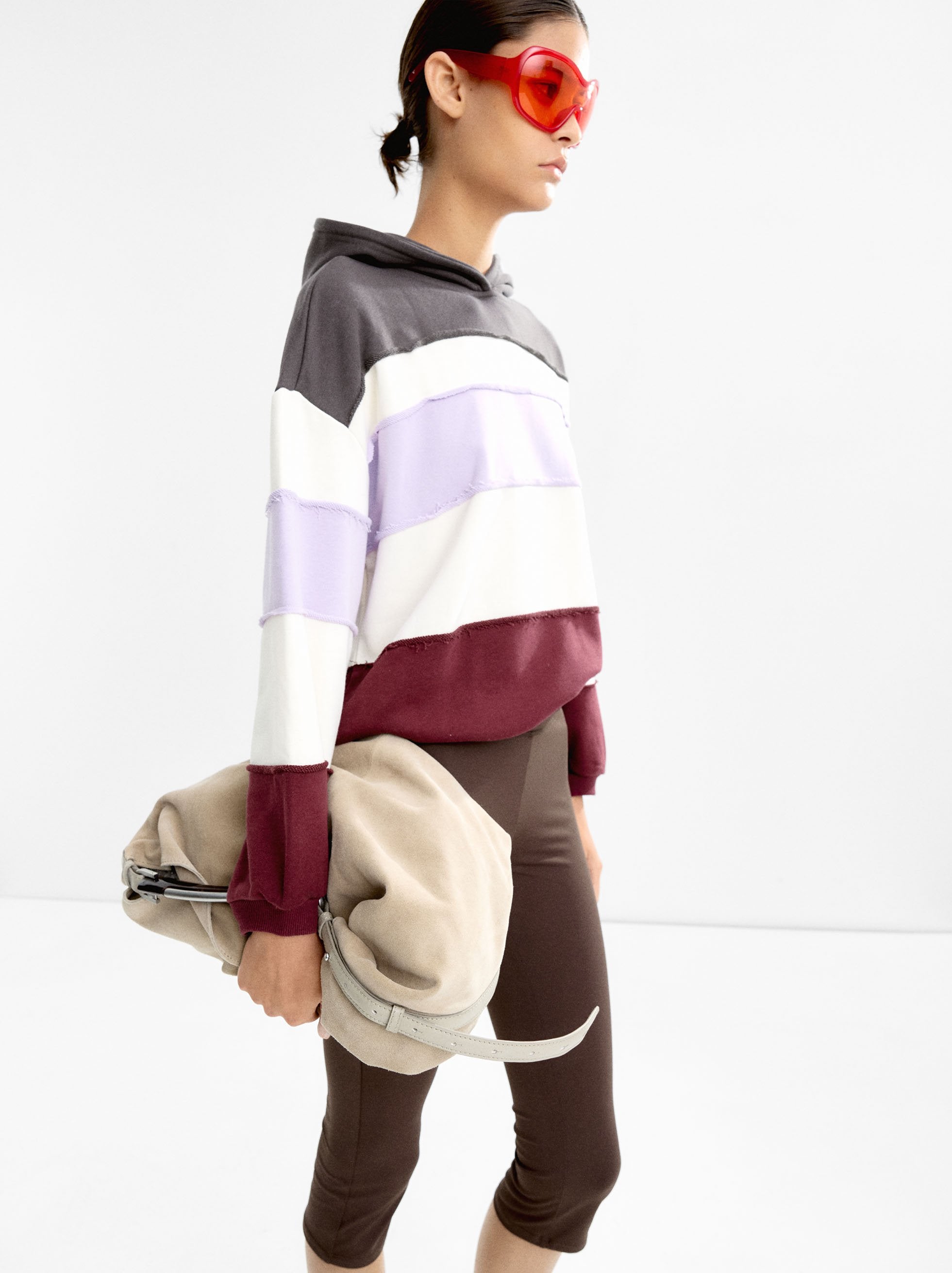 Sudadera De Algodón A Rayas