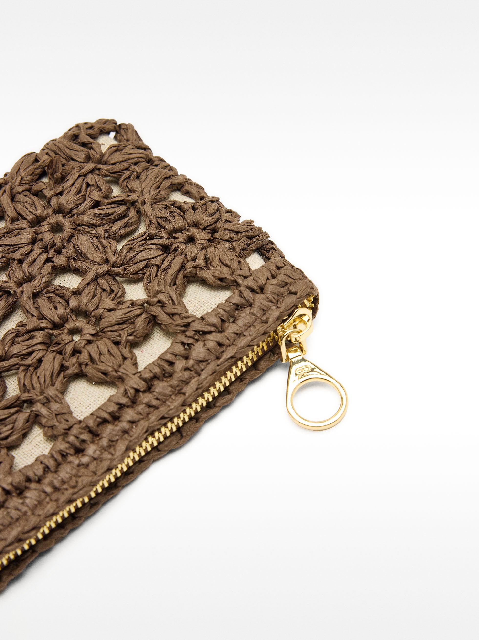 Monedero Con Efecto Rafia