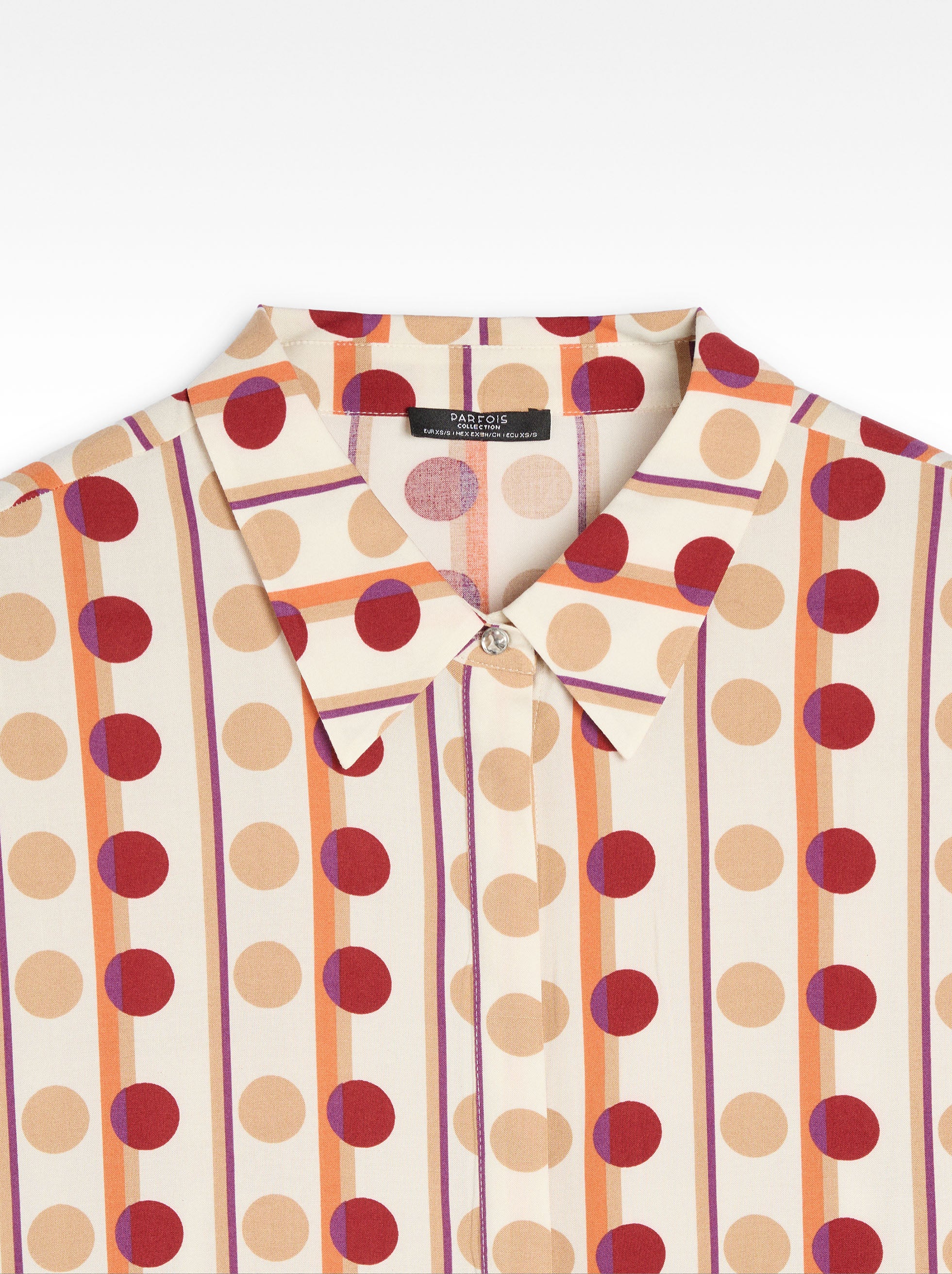 Camisa Estampada De Lunares