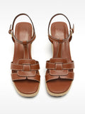 Sandalias De Cuña Cruzadas