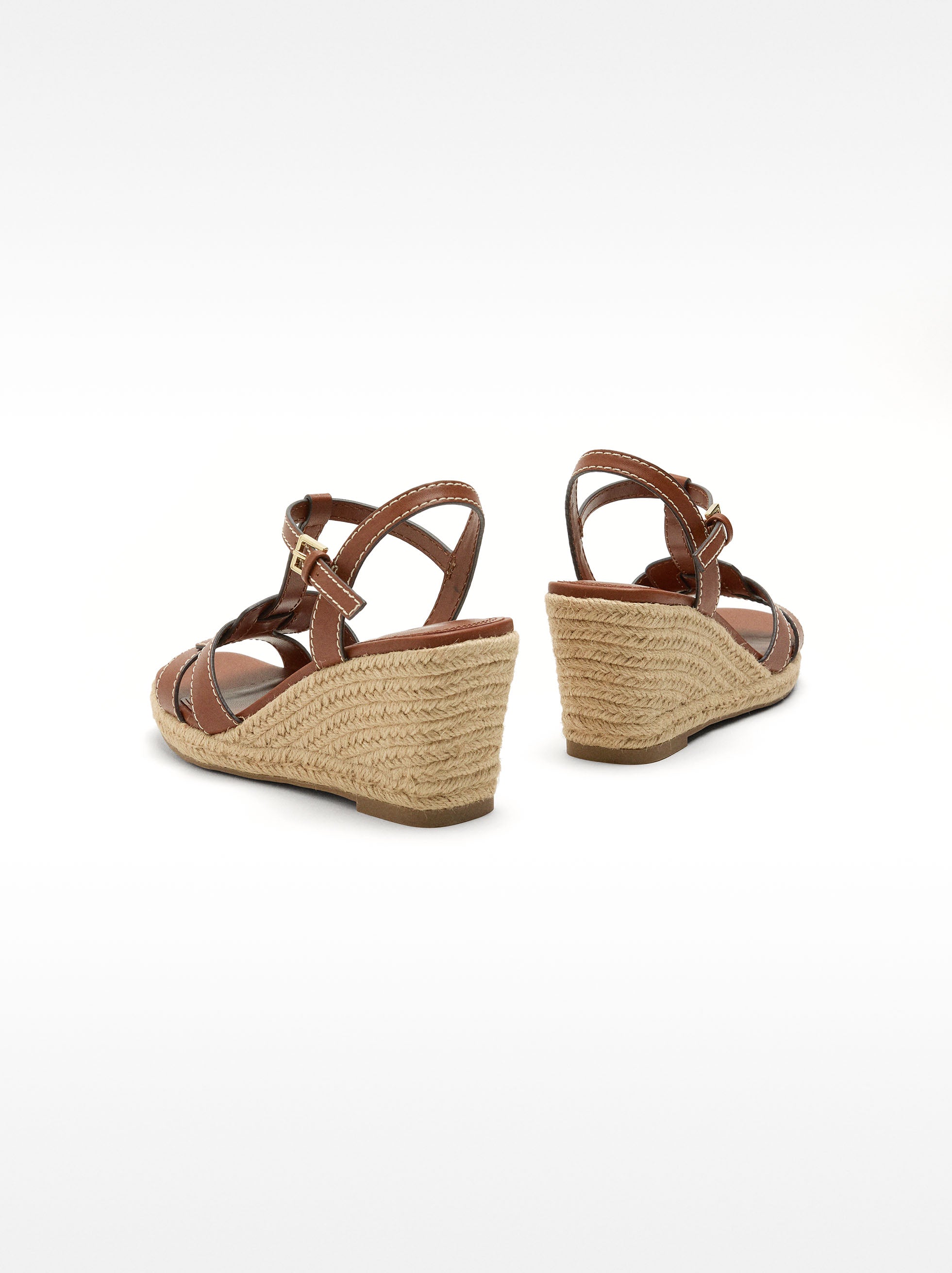 Sandalias De Cuña Cruzadas