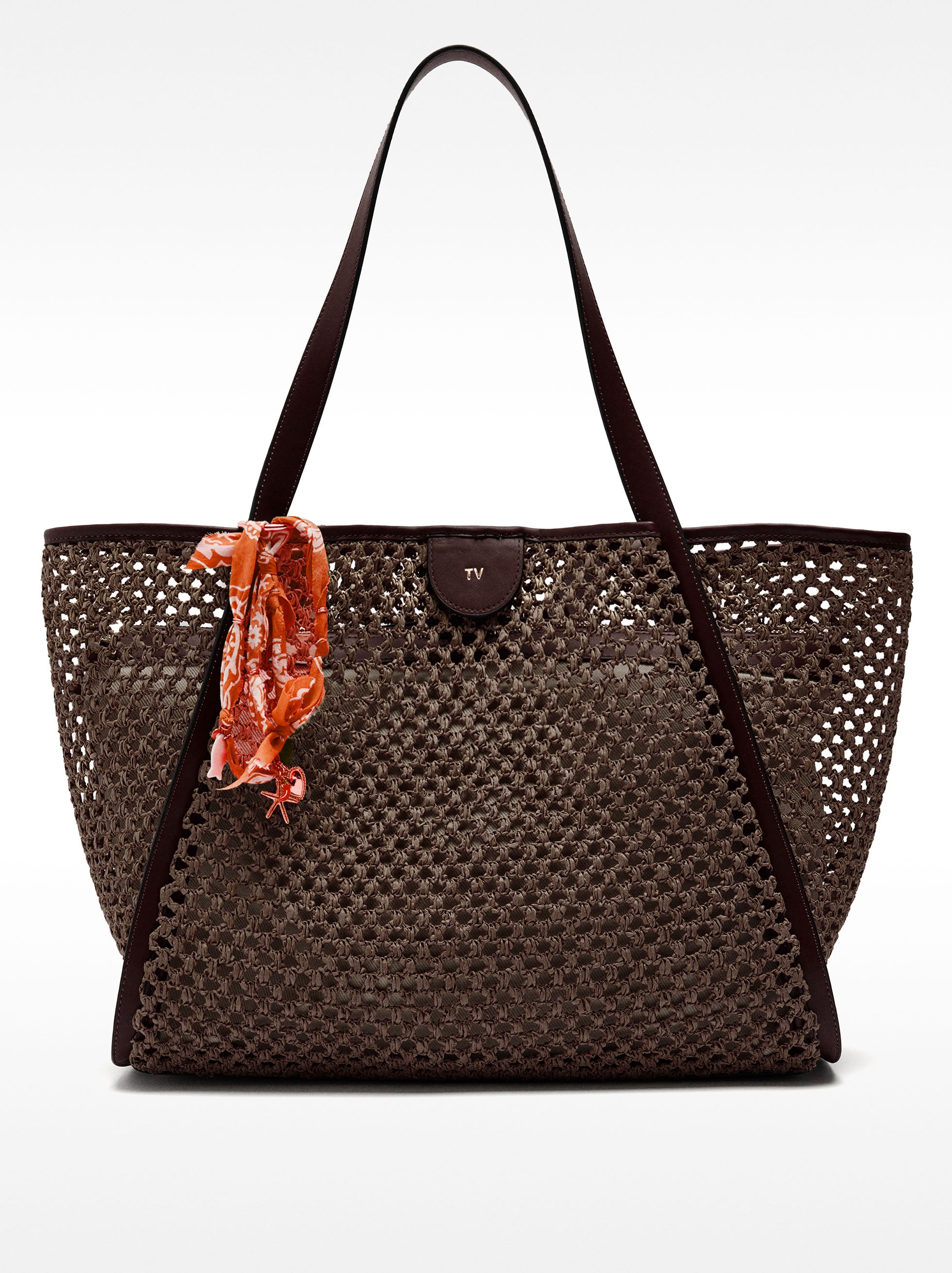 Bolso Shopper De Efecto Rafia Con Bolsa Extraíble
