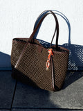 Bolso Shopper De Efecto Rafia Con Bolsa Extraíble