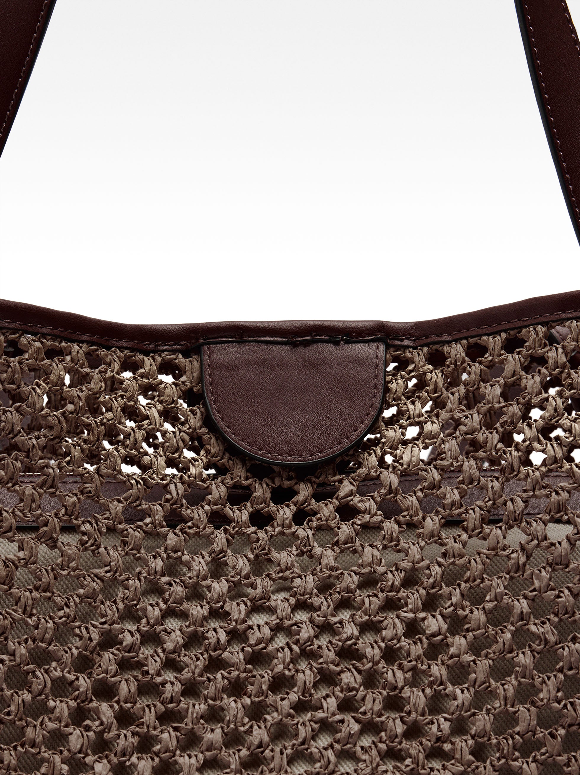 Bolso Shopper De Efecto Rafia Con Bolsa Extraíble